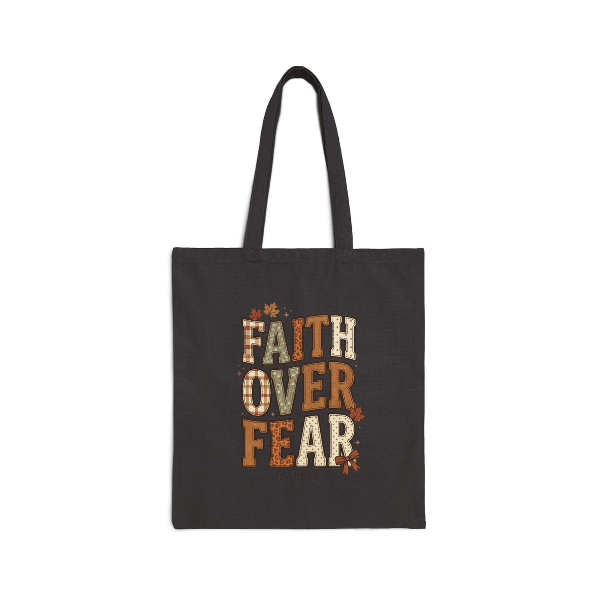 Faith Over Fear Tote | Christian Autumn, Fall Leaves Scripture
