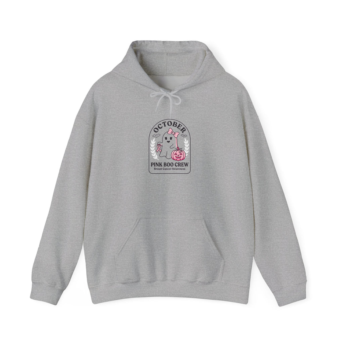 Pink Ribbon October Hoodie | Breast Cancer Awareness, Supportive Crew