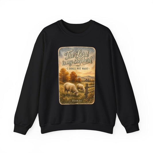 The Lord Is My Shepherd sweatshirt | Christian Autumn, Psalm 23 fall pastoral design
