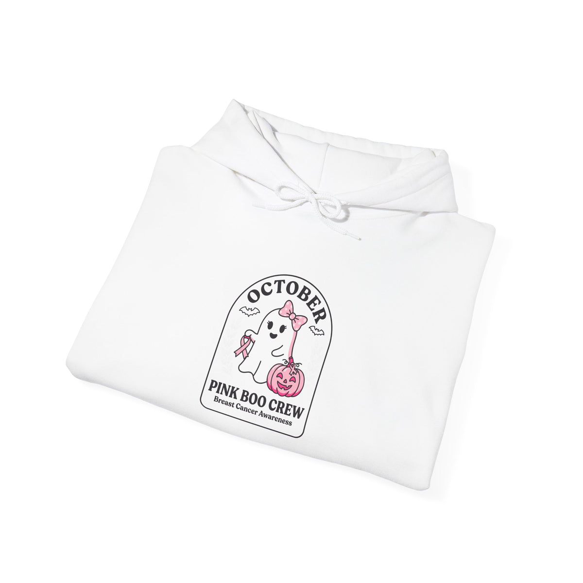 Pink Ribbon October Hoodie | Breast Cancer Awareness, Supportive Crew
