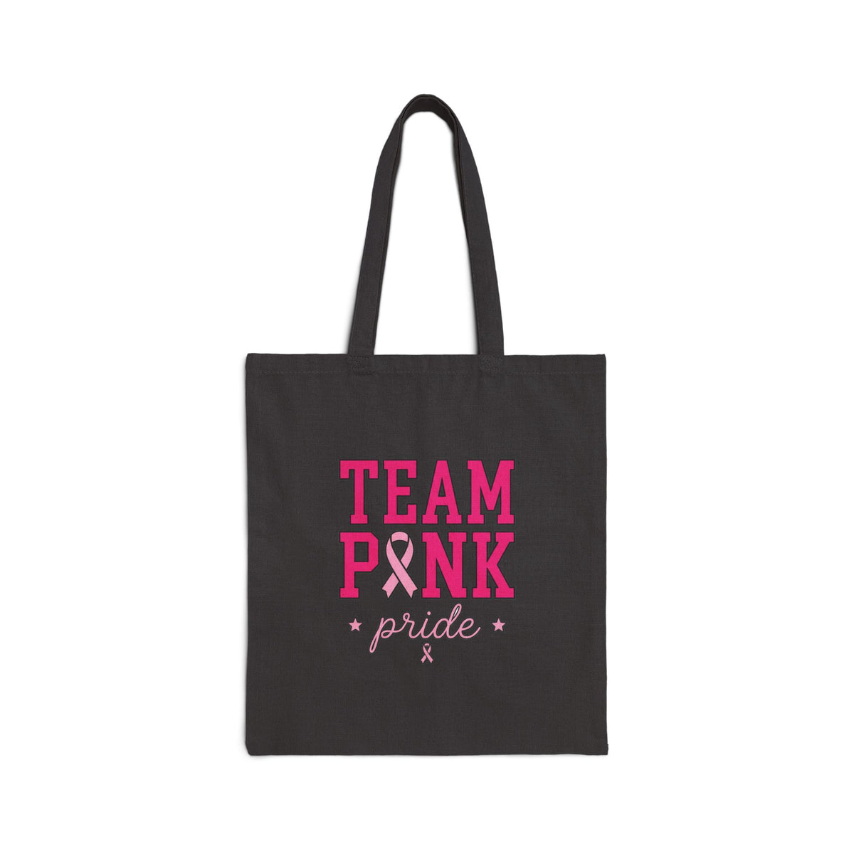 Team Pink Ribbon Tote | Breast Cancer Awareness, Solidarity Canvas