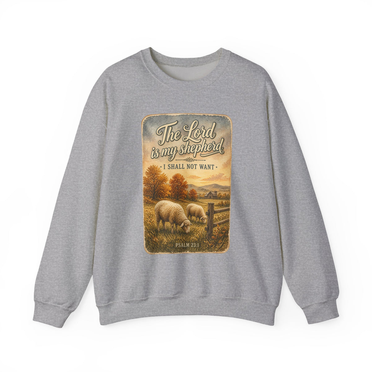 The Lord Is My Shepherd sweatshirt | Christian Autumn, Psalm 23 fall pastoral design