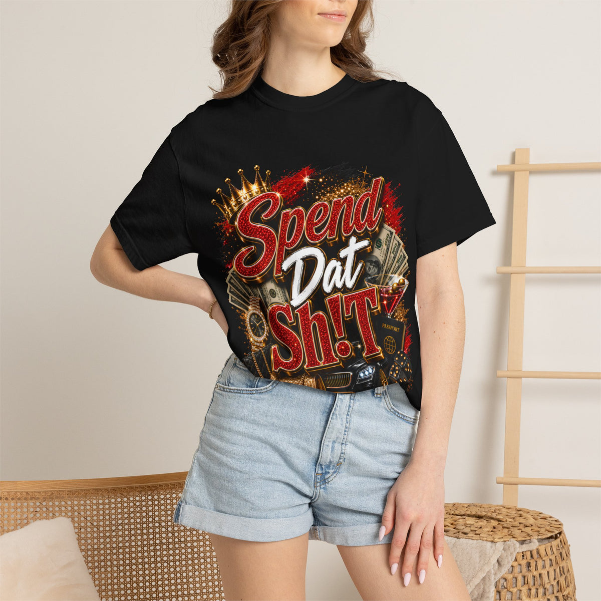 Spend Dat Sh!t T-Shirt — Bold Graphic Tee for Hustlers & Nightlife