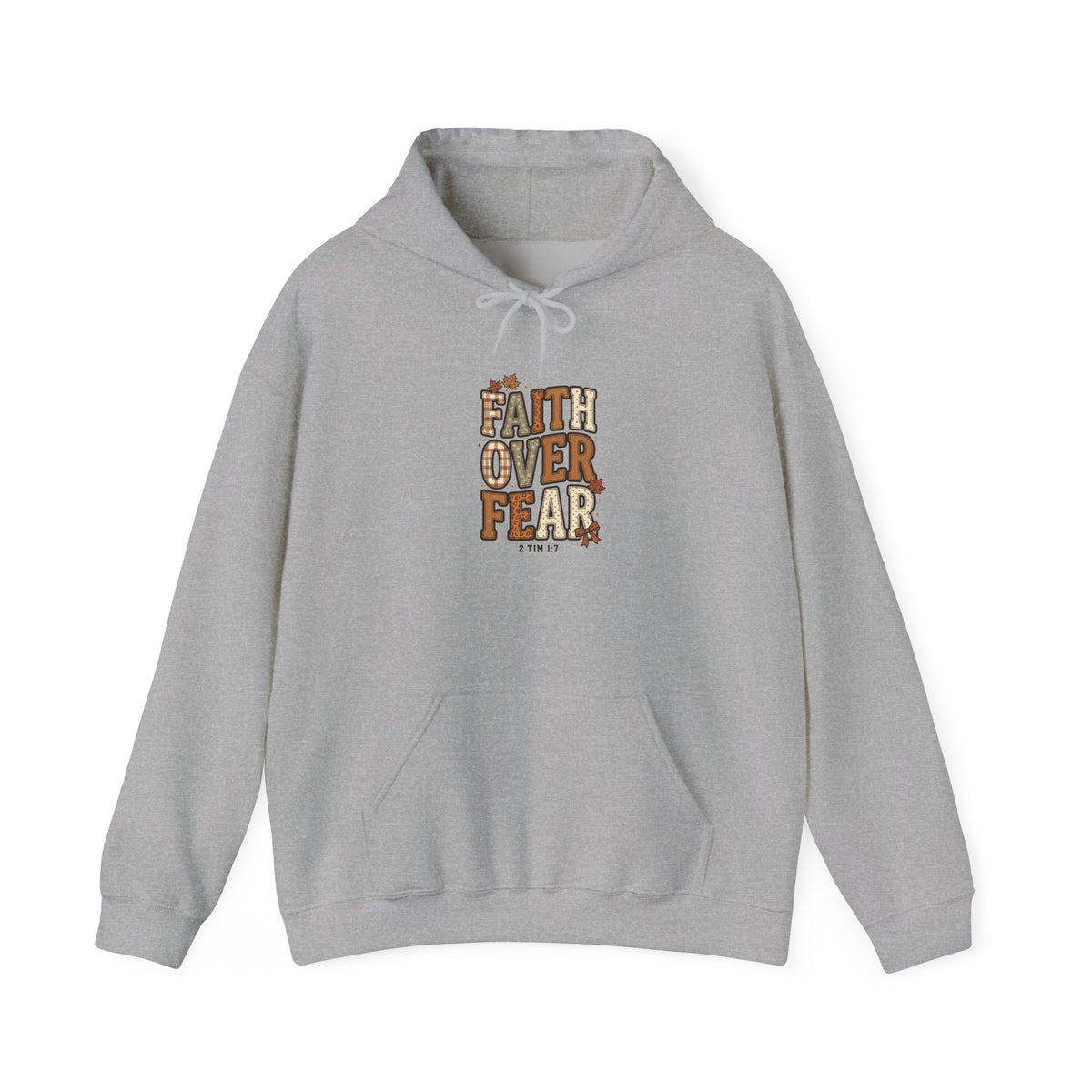 Faith Over Fear Hoodie | Christian Autumn, Fall Leaves Sweatshirt