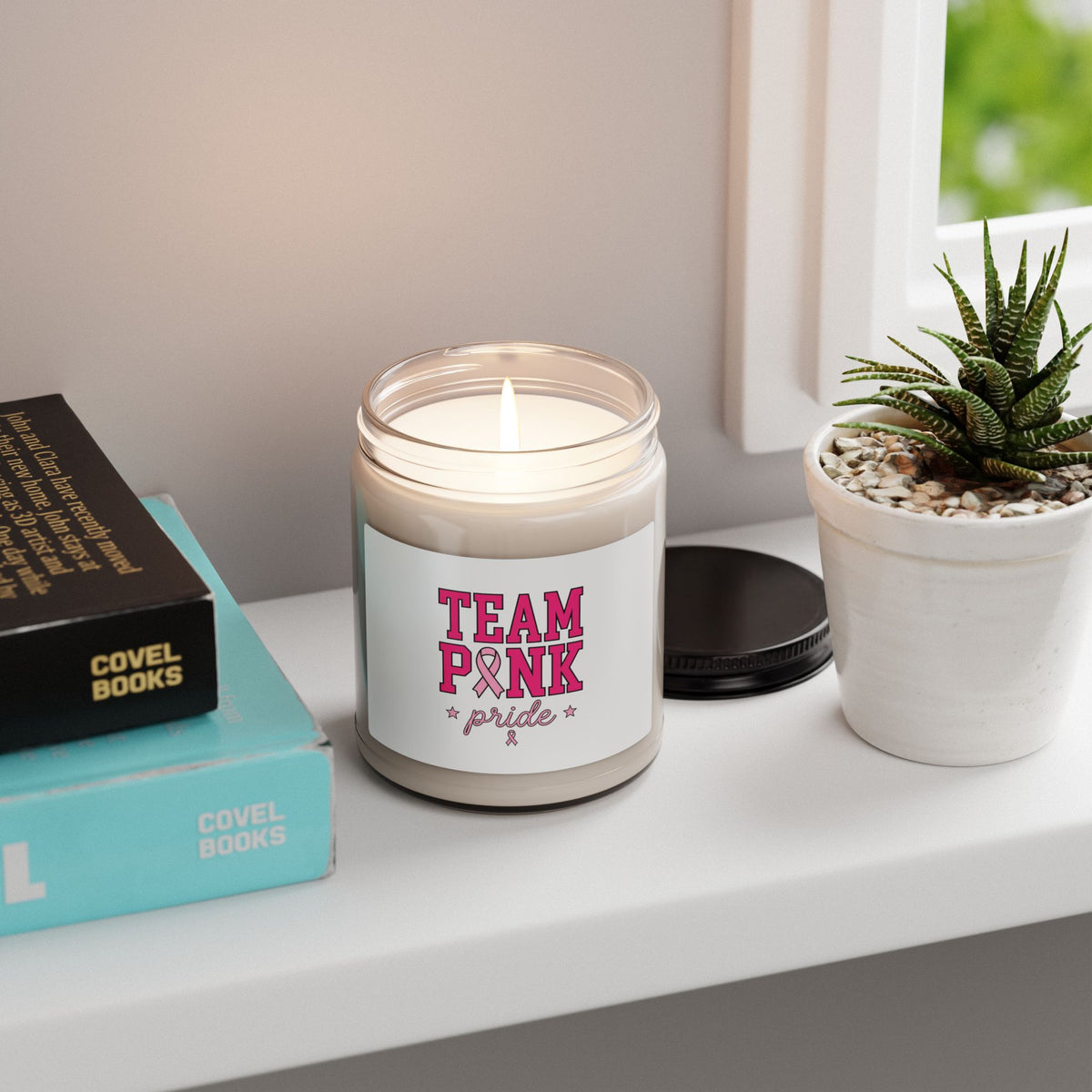Team Pink Ribbon Pride Candle | Breast Cancer Awareness, Pink Soy