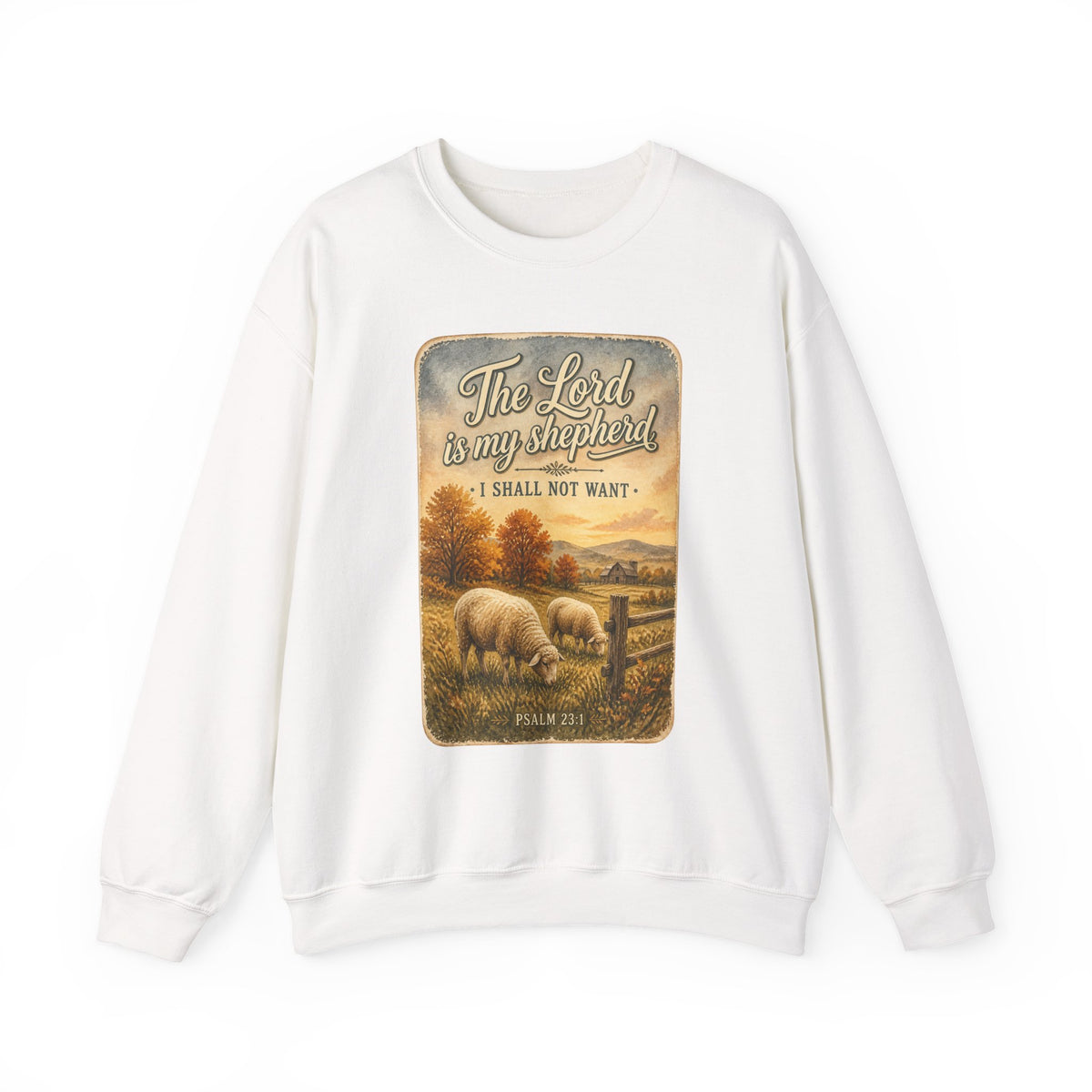 The Lord Is My Shepherd sweatshirt | Christian Autumn, Psalm 23 fall pastoral design