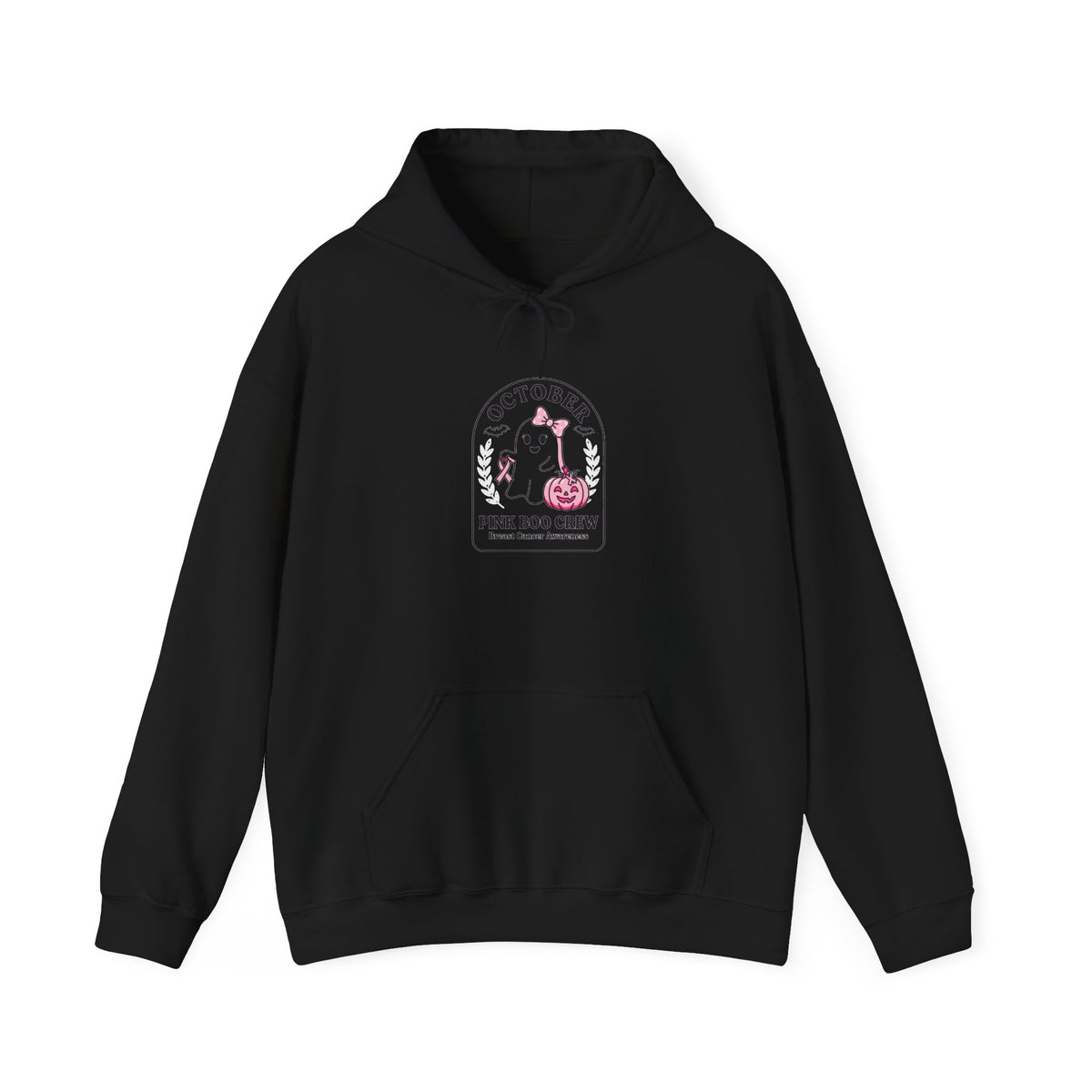 Pink Ribbon October Hoodie | Breast Cancer Awareness, Supportive Crew