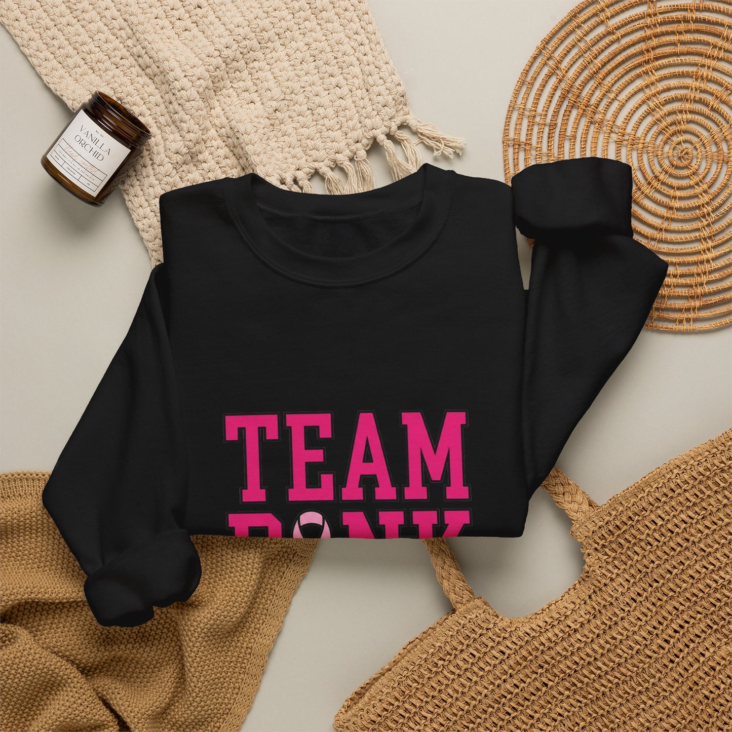Team Pink ribbon pride Sweatshirt | Breast Cancer Awareness, Pink Support