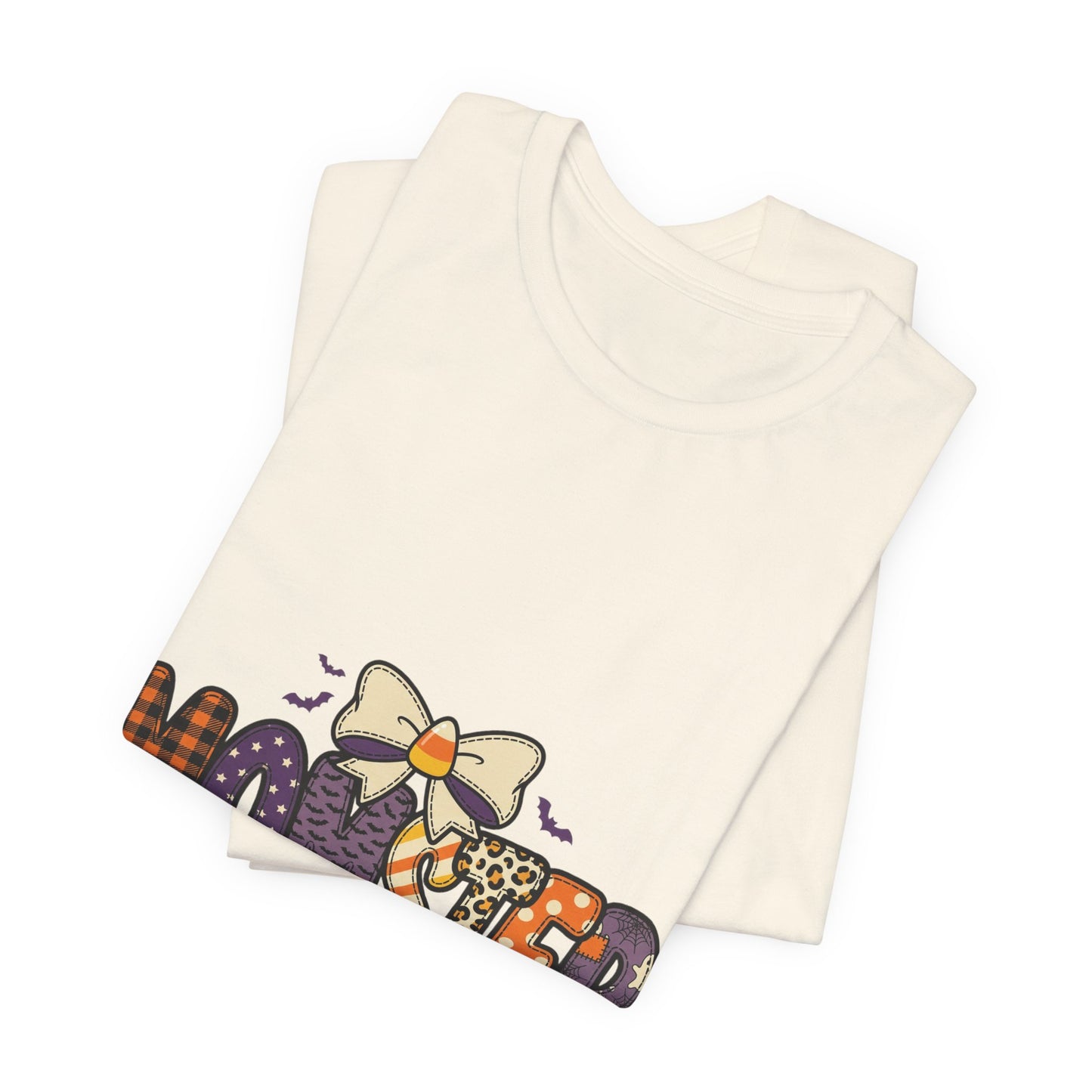 Momster Halloween Tee | Momster Graphic T-Shirt, Purple Orange Spooky Fonts