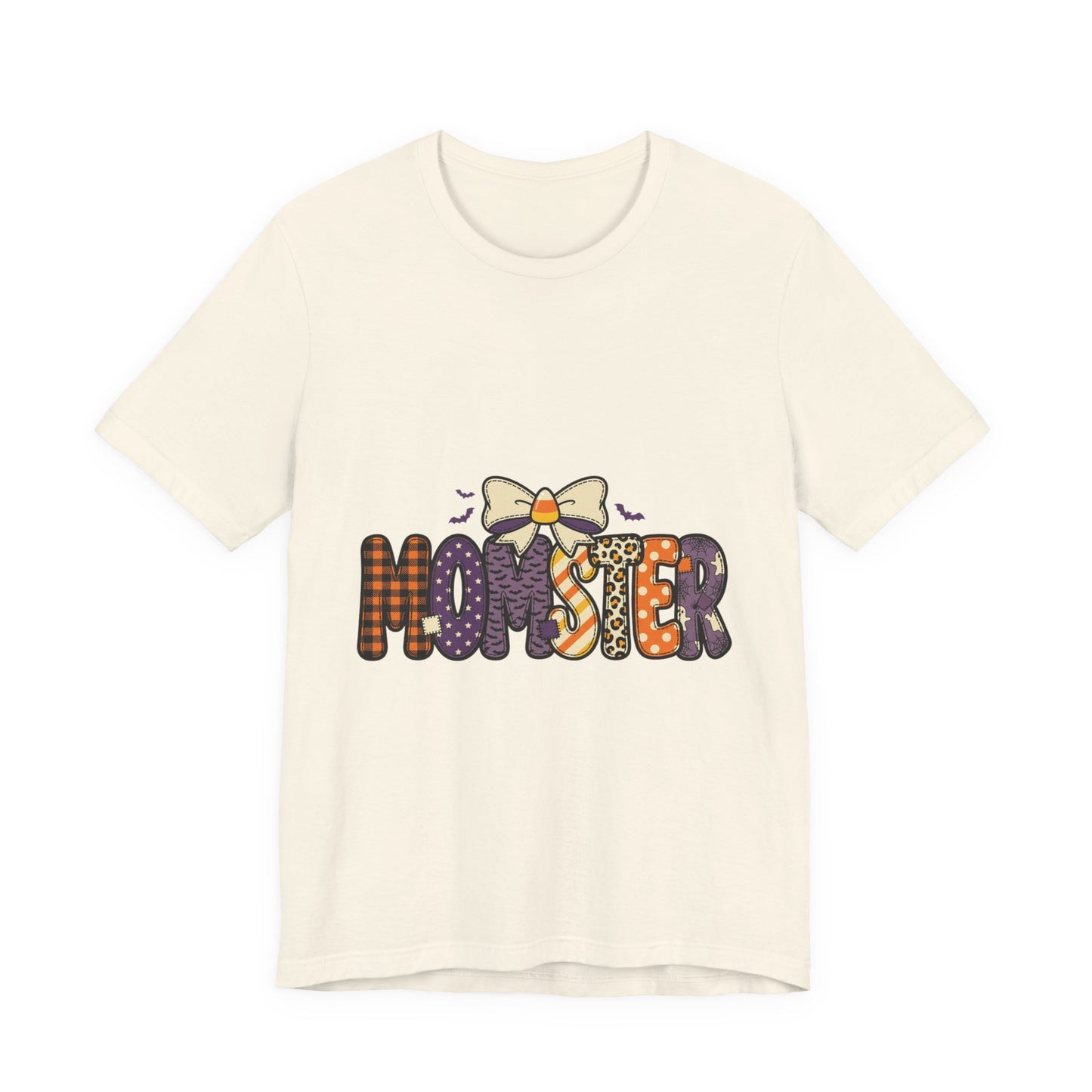 Momster Halloween Tee | Momster Graphic T-Shirt, Purple Orange Spooky Fonts