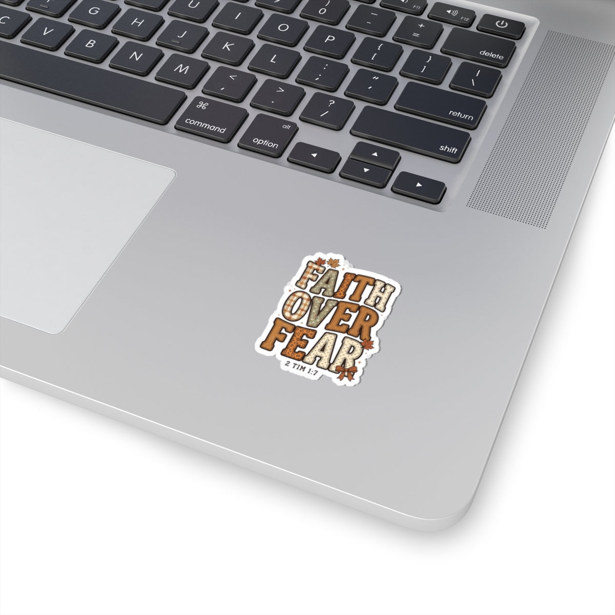 Faith Over Fear Sticker | Christian Autumn, Fall Leaves Scripture