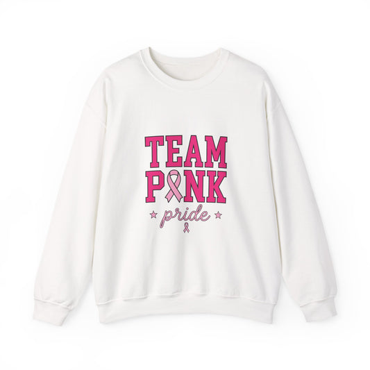 Team Pink ribbon pride Sweatshirt | Breast Cancer Awareness, Pink Support
