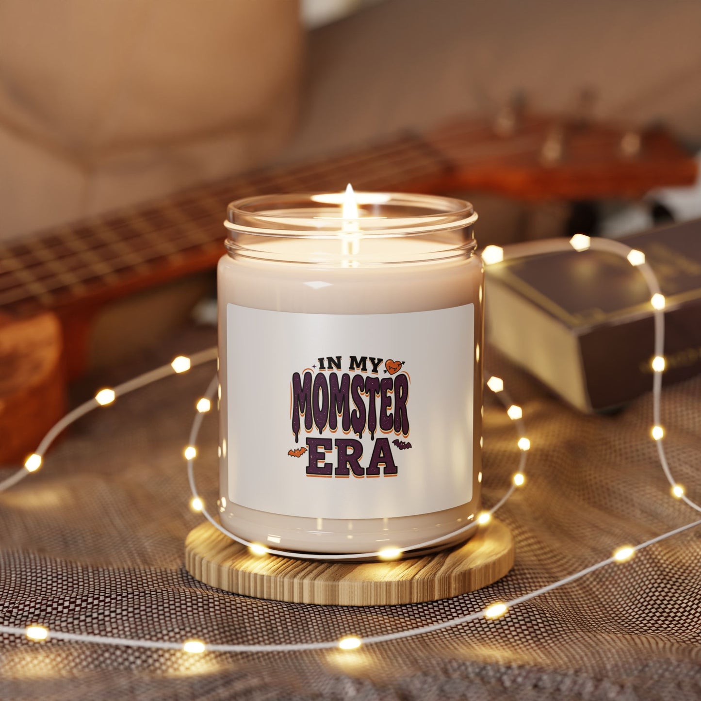 Momster Era Candle | Soy Halloween Candle, Purple Orange Spooky Label