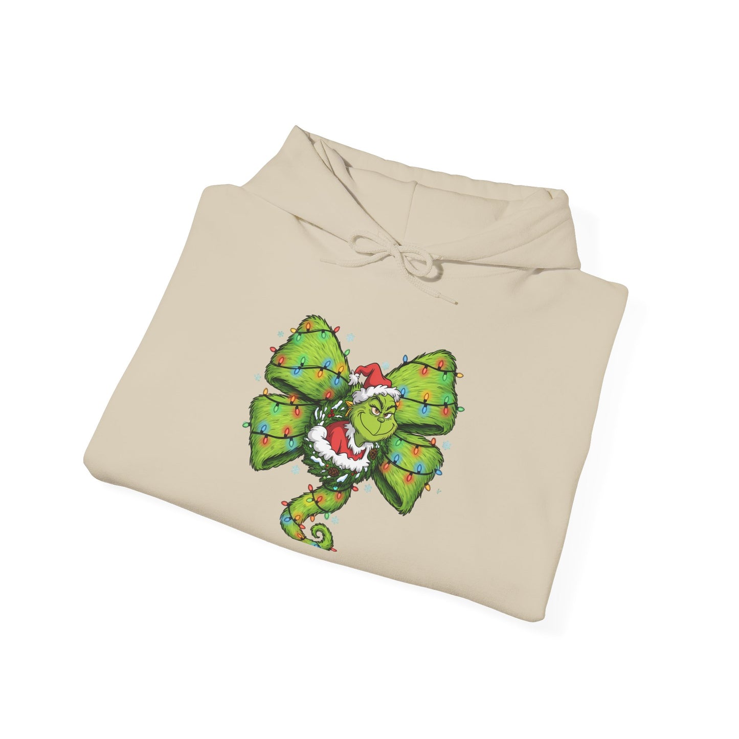 Grinch Christmas Bow Hoodie - Funny Holiday Sweatshirt