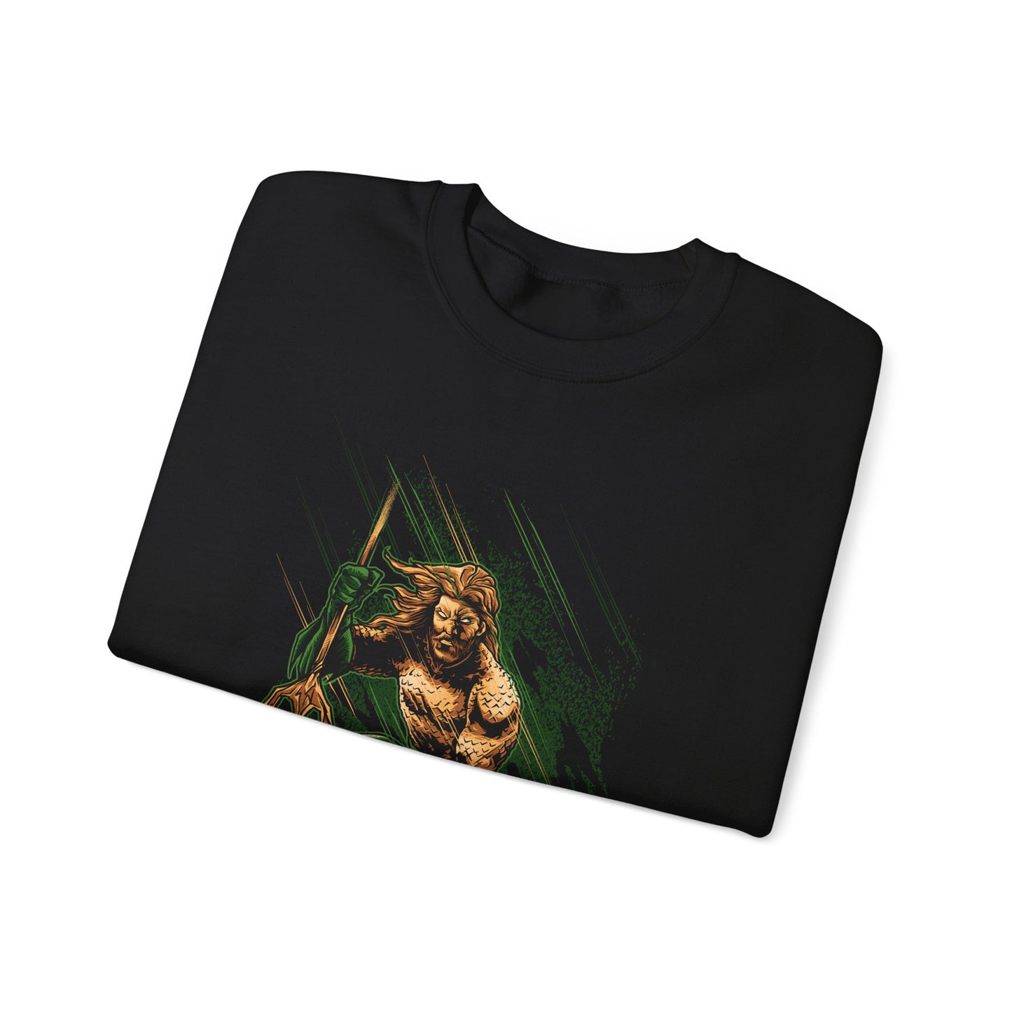 Aquaman Graphic Sweatshirt — Vintage Comic Trident Design