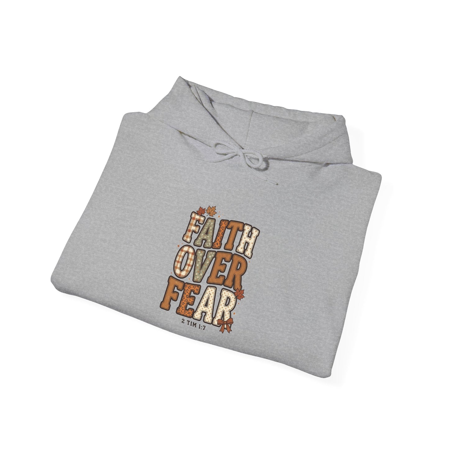 Faith Over Fear Hoodie | Christian Autumn, Fall Leaves Sweatshirt