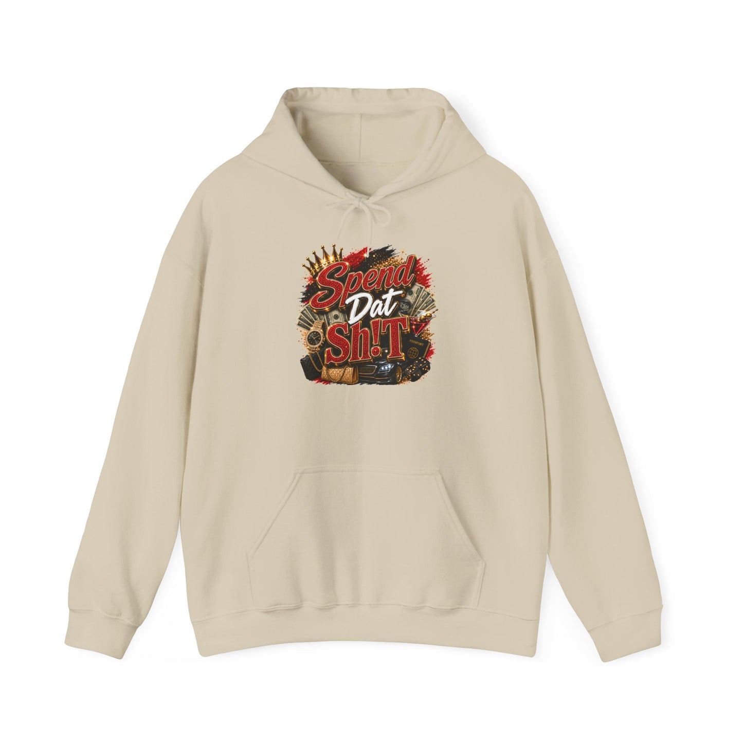 Spend Dat Sh!t Hoodie — Bold Retro Typography Graphic Hoodie