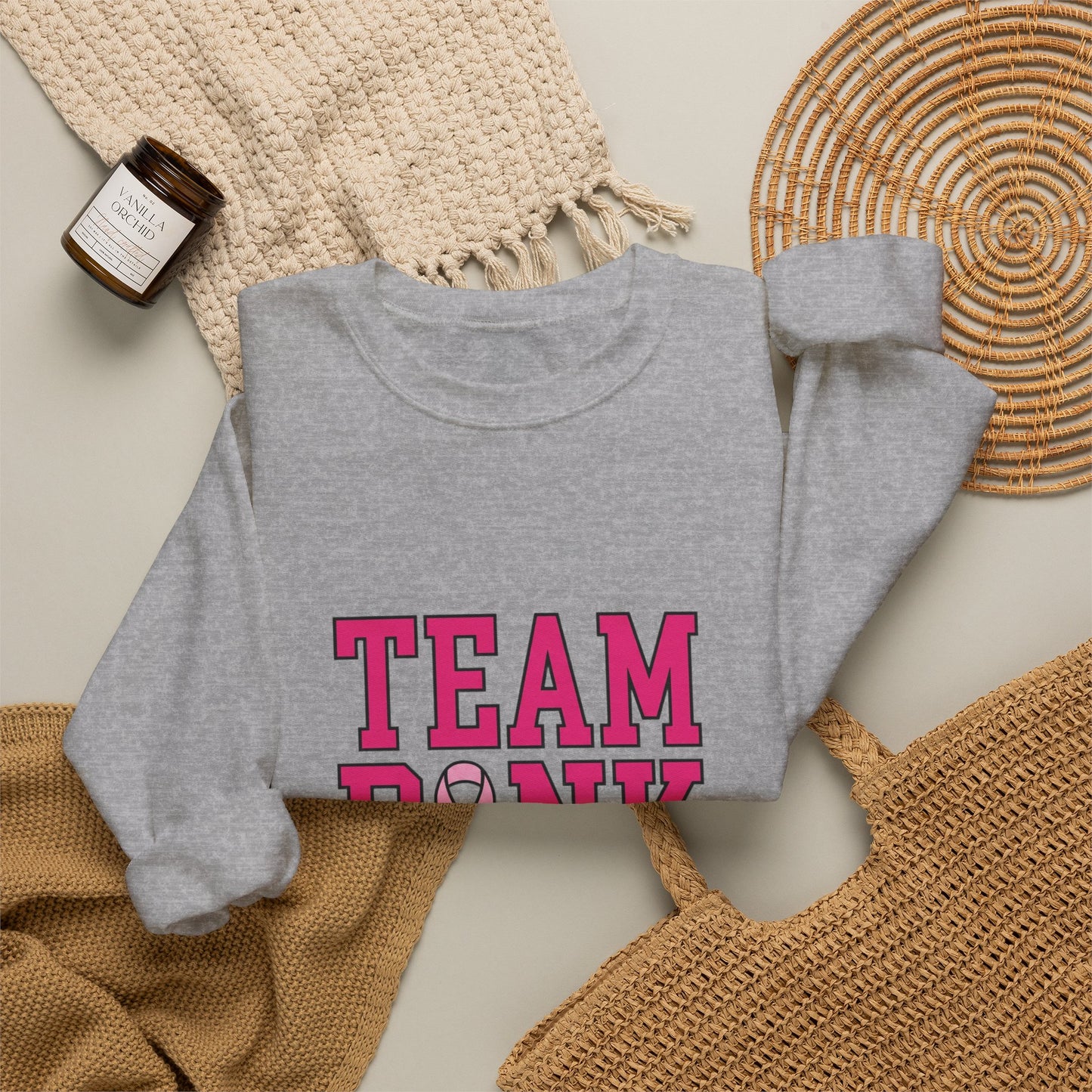 Team Pink ribbon pride Sweatshirt | Breast Cancer Awareness, Pink Support