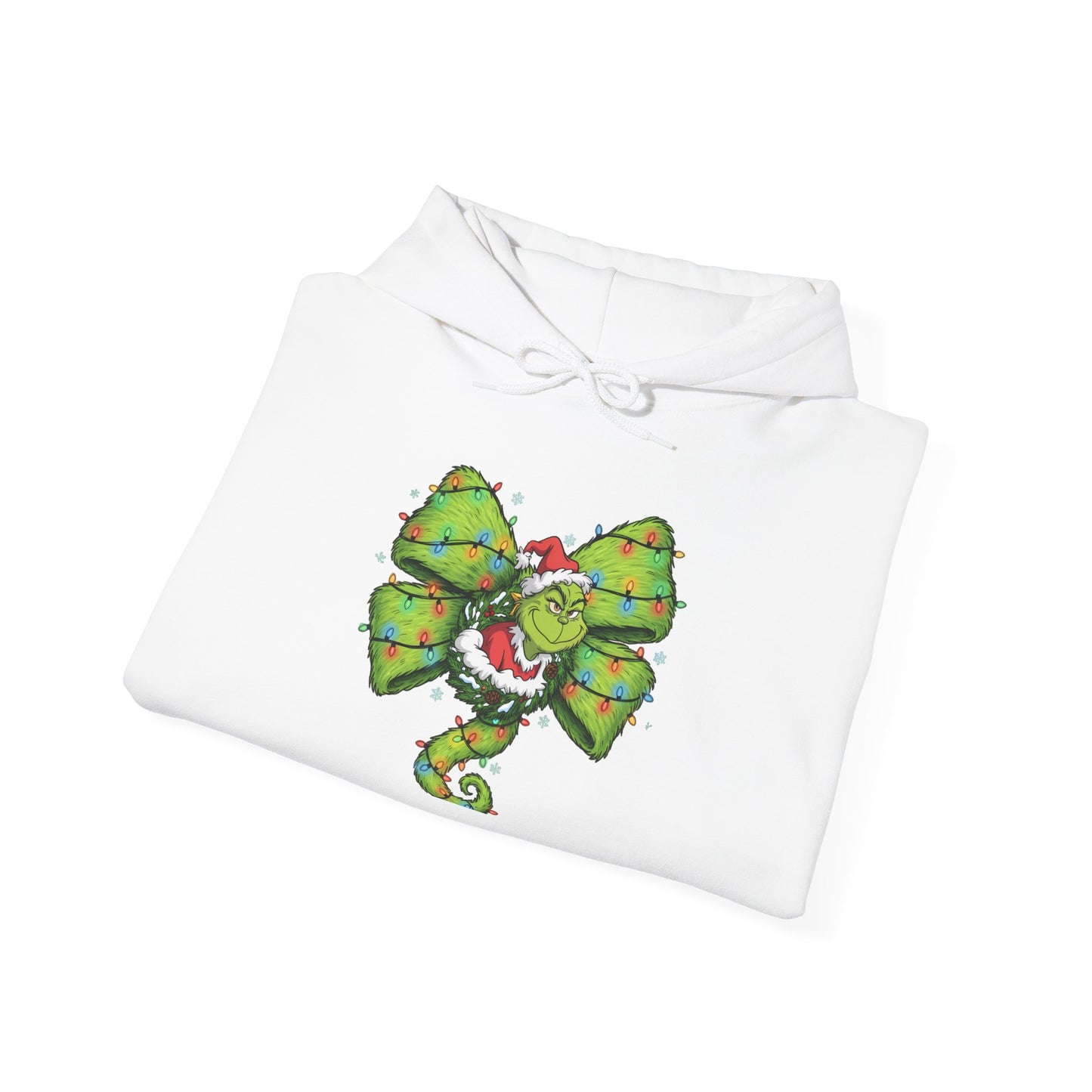 Grinch Christmas Bow Hoodie - Funny Holiday Sweatshirt