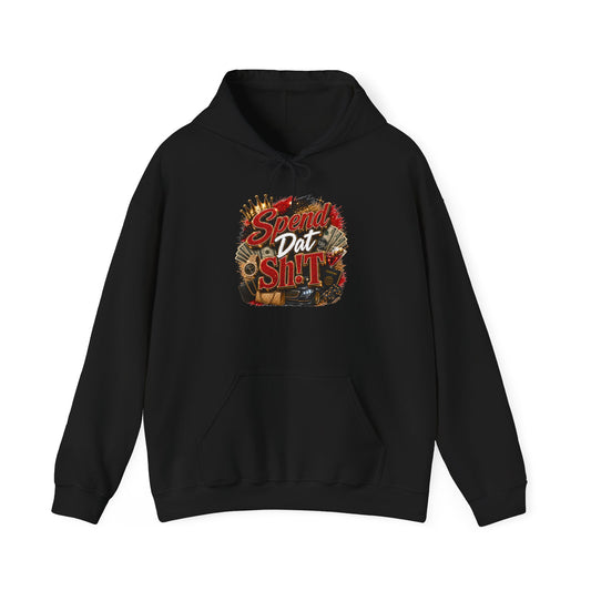 Spend Dat Sh!t Hoodie — Bold Retro Typography Graphic Hoodie