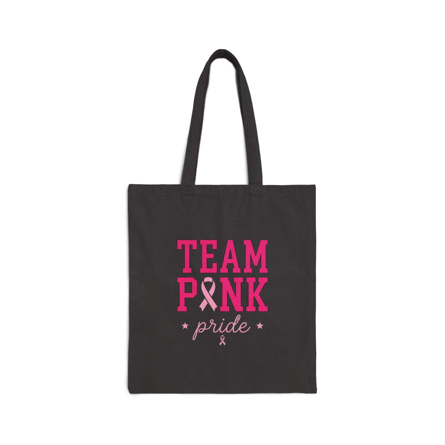 Team Pink Ribbon Tote | Breast Cancer Awareness, Solidarity Canvas