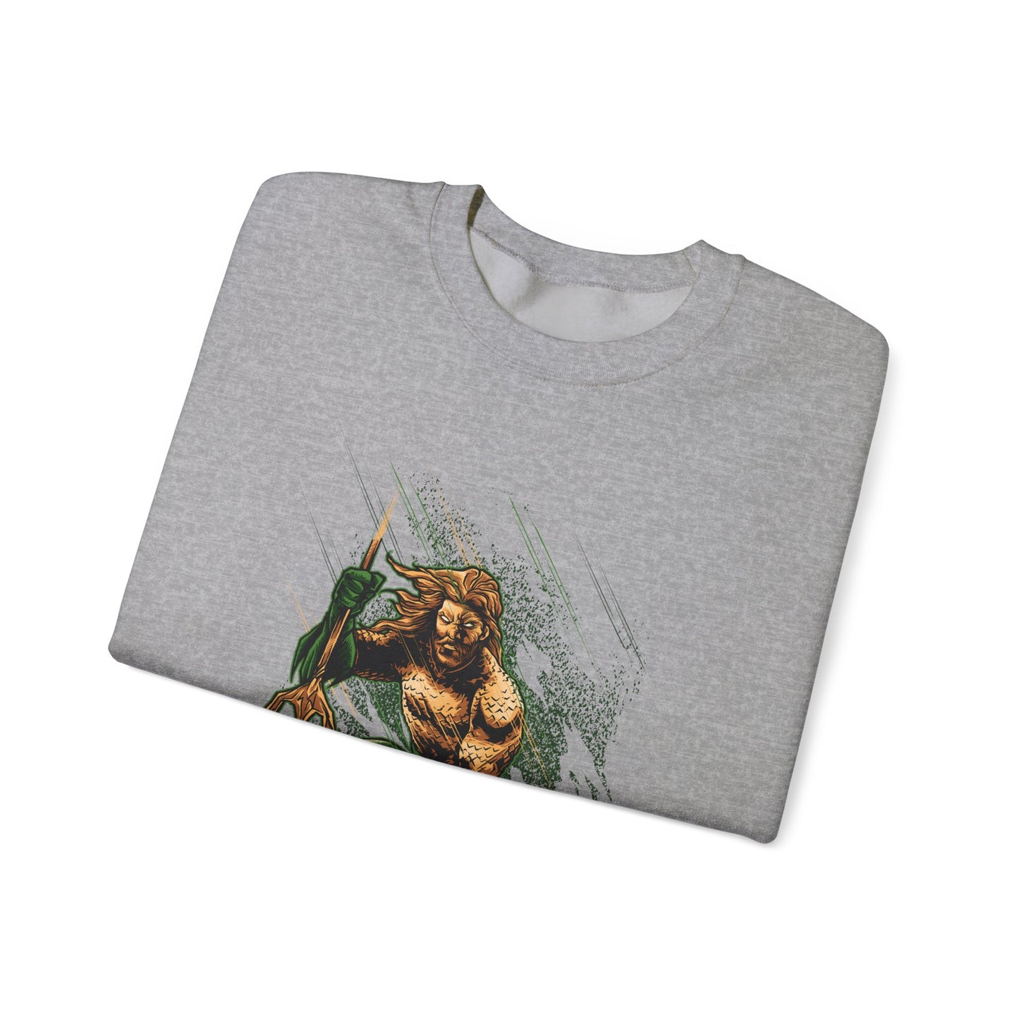 Aquaman Graphic Sweatshirt — Vintage Comic Trident Design