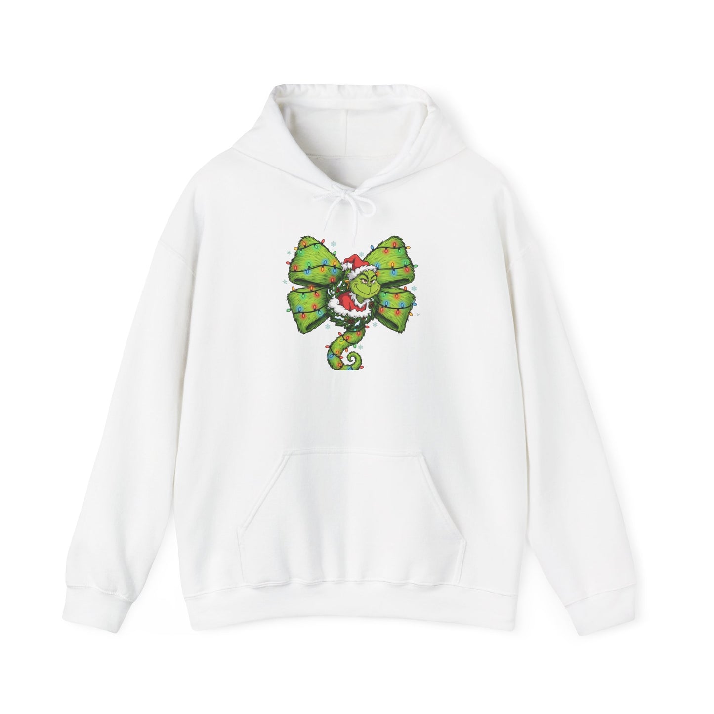 Grinch Christmas Bow Hoodie - Funny Holiday Sweatshirt