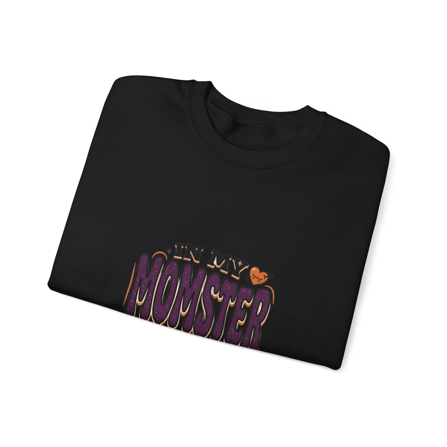 Momster Era Sweatshirt | Halloween mom graphic, purple orange spooky lettering