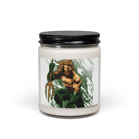 Aquaman-Inspired 9oz Soy Candle — Ocean Breeze Scented Jar