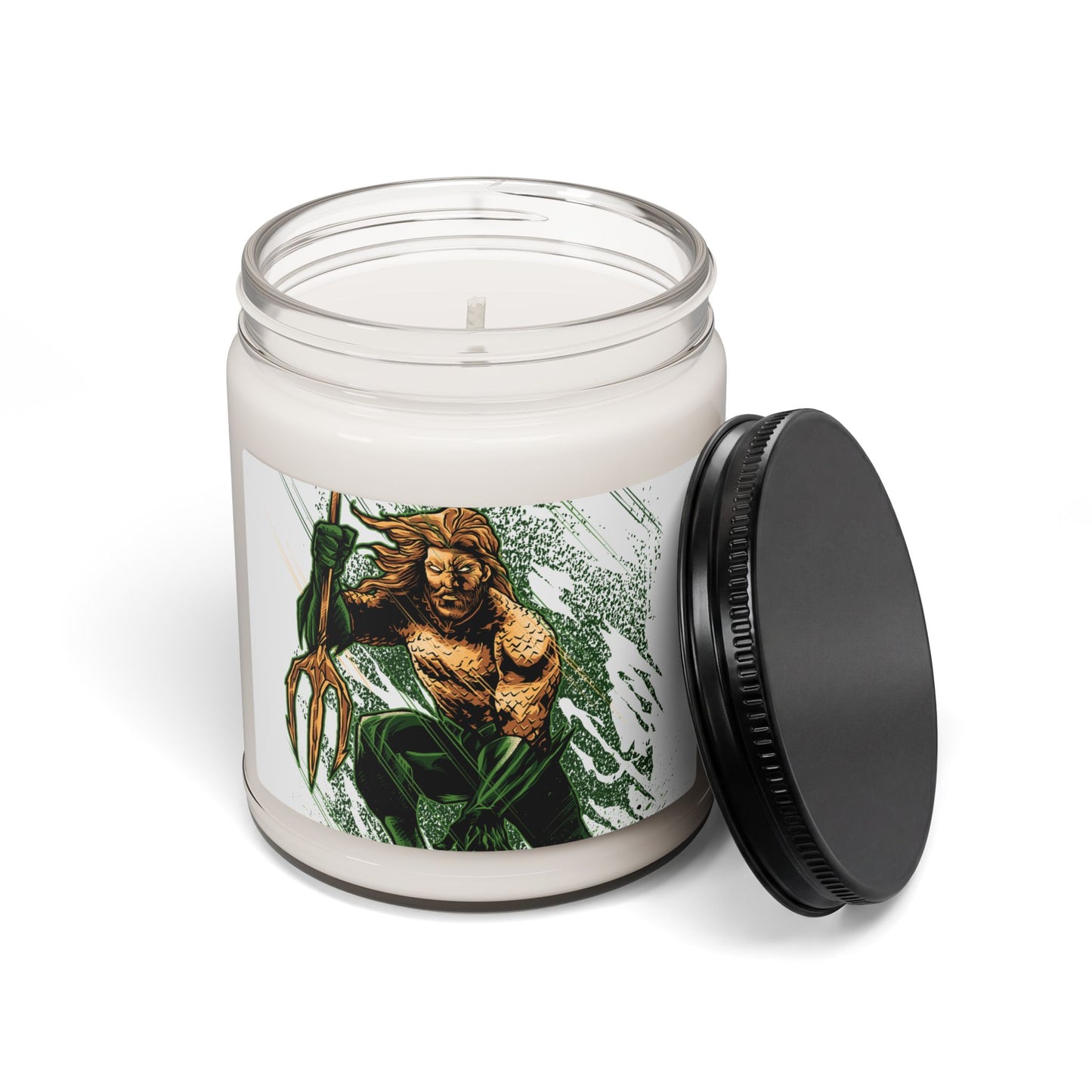 Aquaman-Inspired 9oz Soy Candle — Ocean Breeze Scented Jar