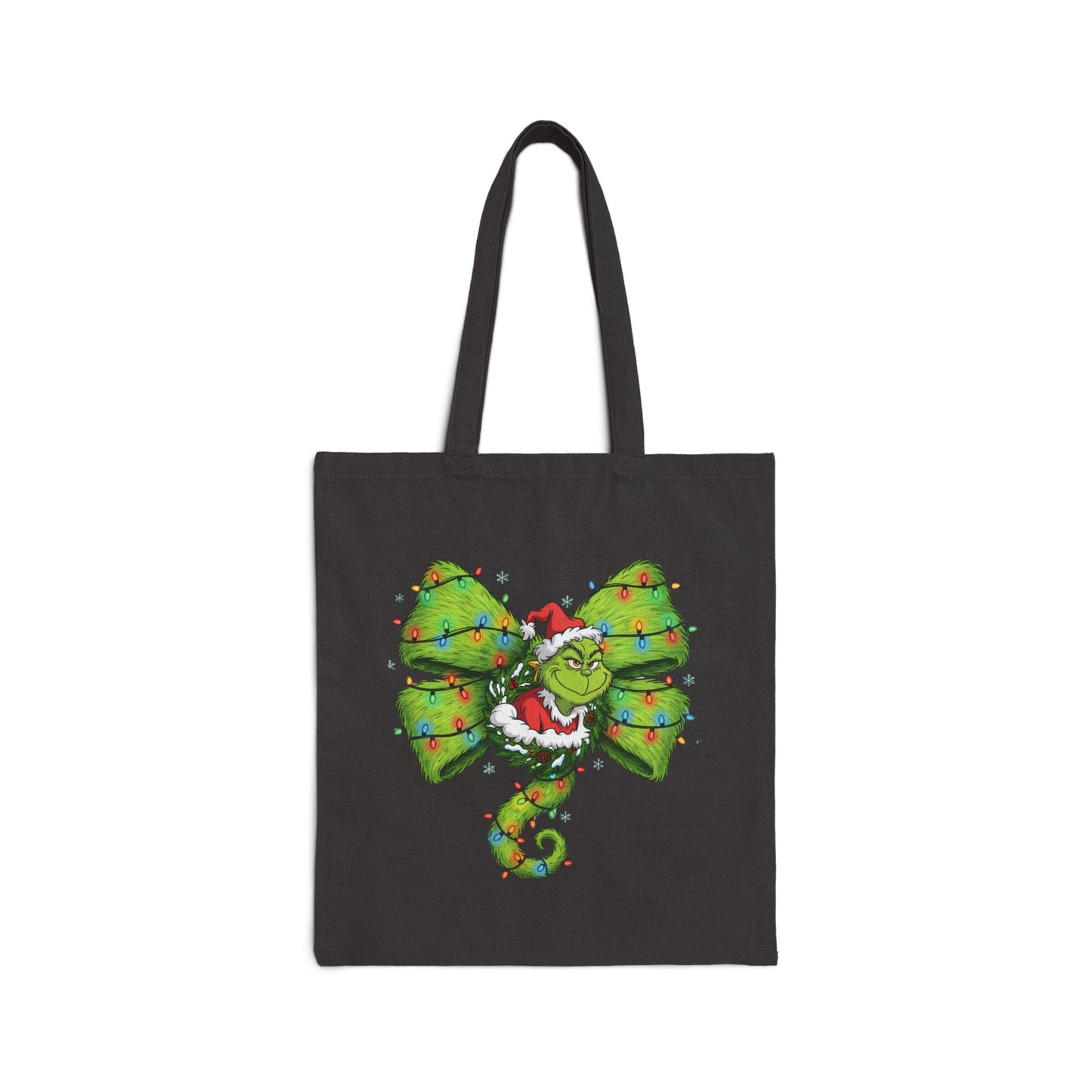 Christmas Chameleon Canvas Tote — Festive Holiday Gift Bag