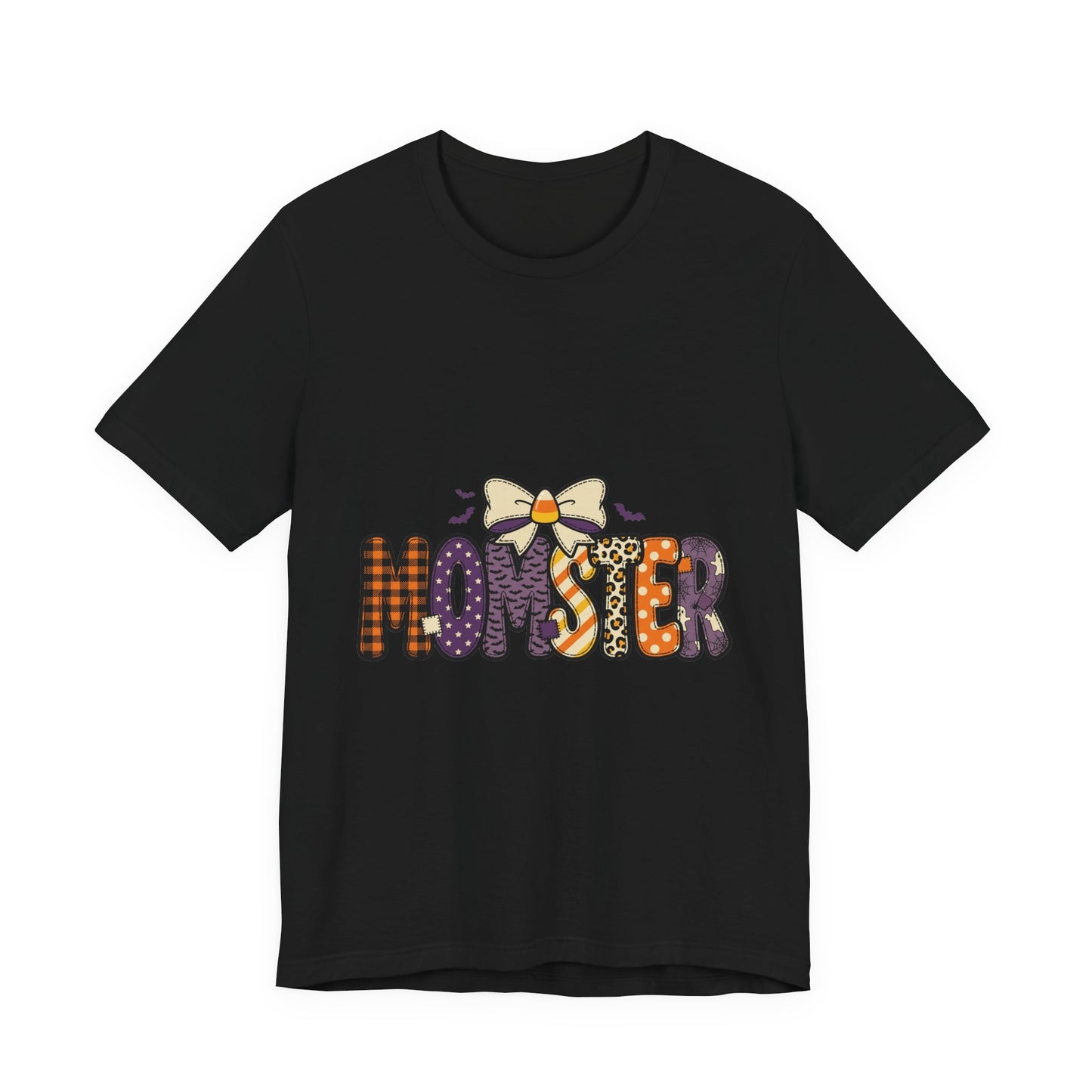 Momster Halloween Tee | Momster Graphic T-Shirt, Purple Orange Spooky Fonts