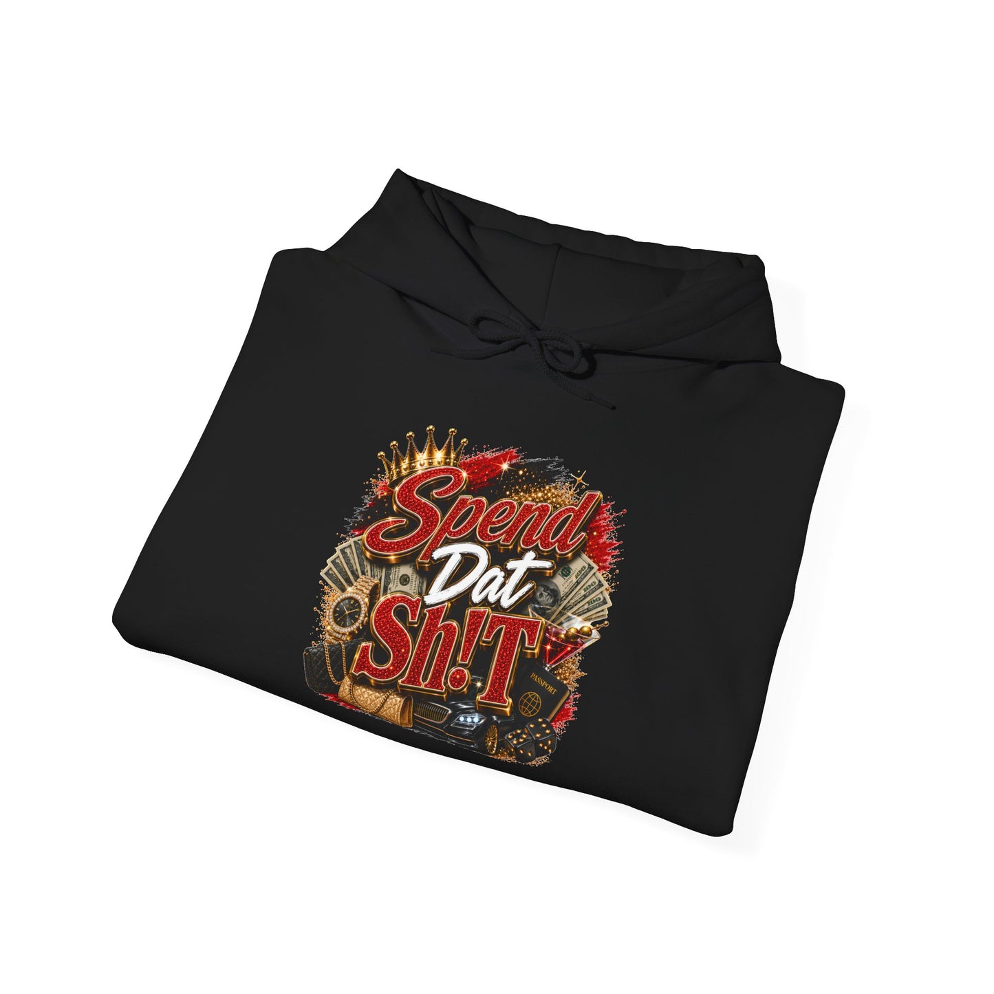 Spend Dat Sh!t Hoodie — Bold Retro Typography Graphic Hoodie