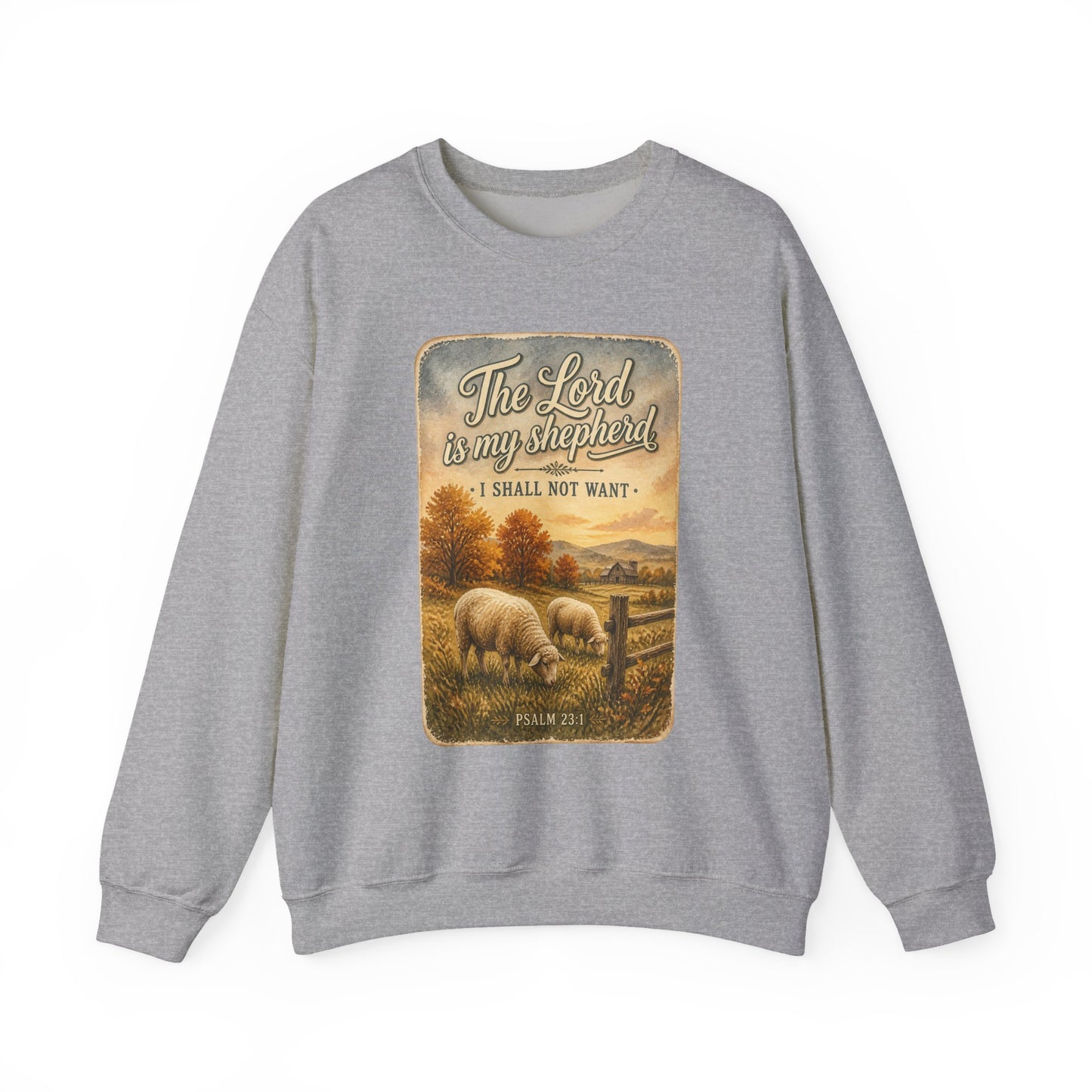The Lord Is My Shepherd sweatshirt | Christian Autumn, Psalm 23 fall pastoral design