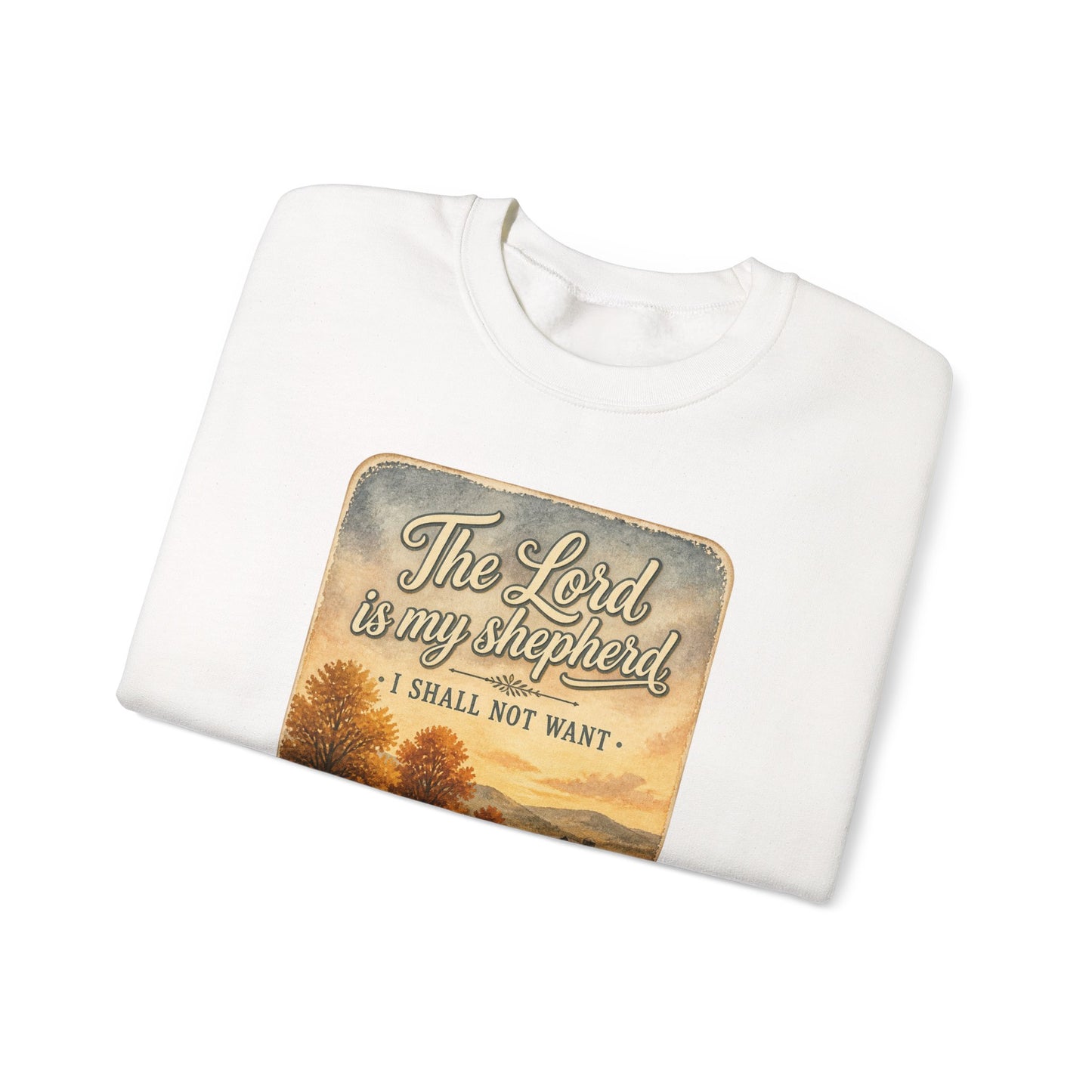 The Lord Is My Shepherd sweatshirt | Christian Autumn, Psalm 23 fall pastoral design