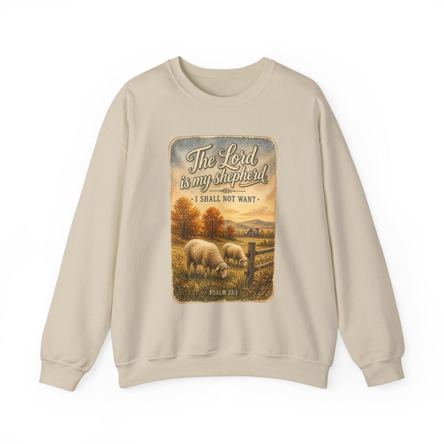 The Lord Is My Shepherd sweatshirt | Christian Autumn, Psalm 23 fall pastoral design
