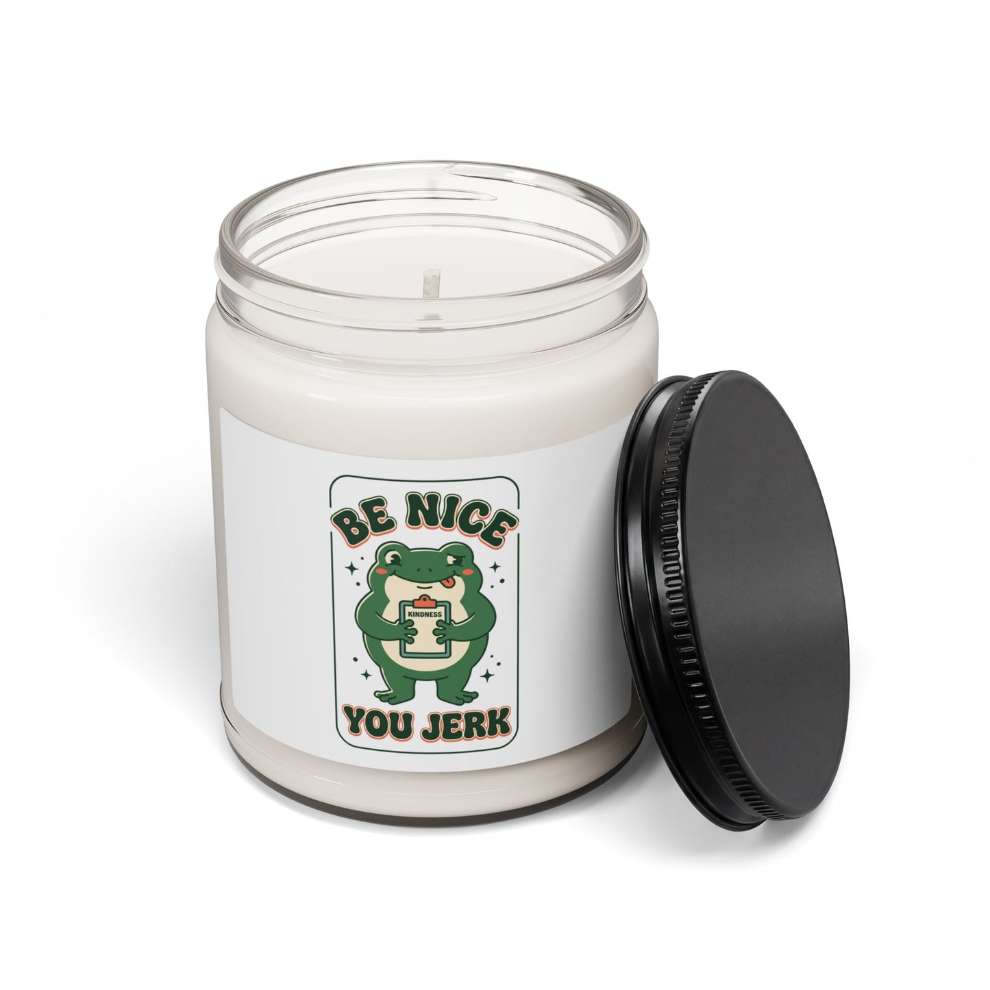 Be Nice You Jerk Frog Candle, Soy Jar Candle | Scented 9oz