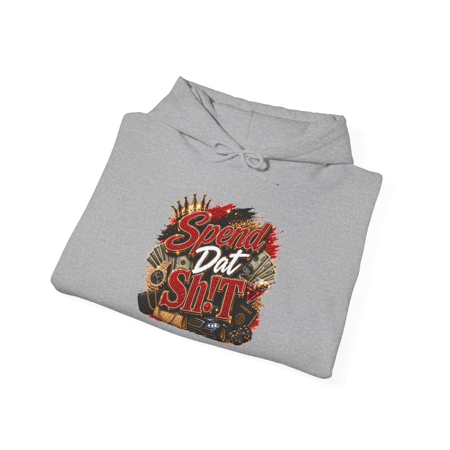 Spend Dat Sh!t Hoodie — Bold Retro Typography Graphic Hoodie