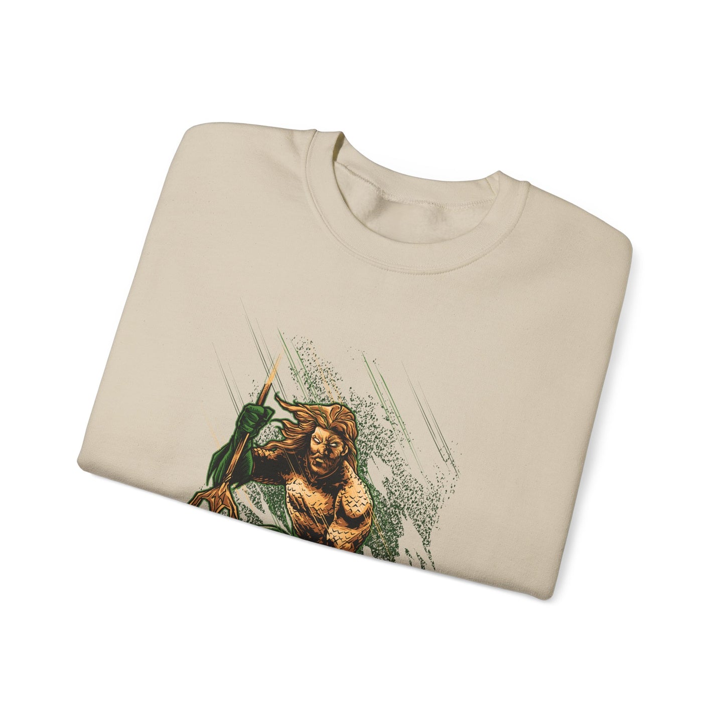 Aquaman Graphic Sweatshirt — Vintage Comic Trident Design