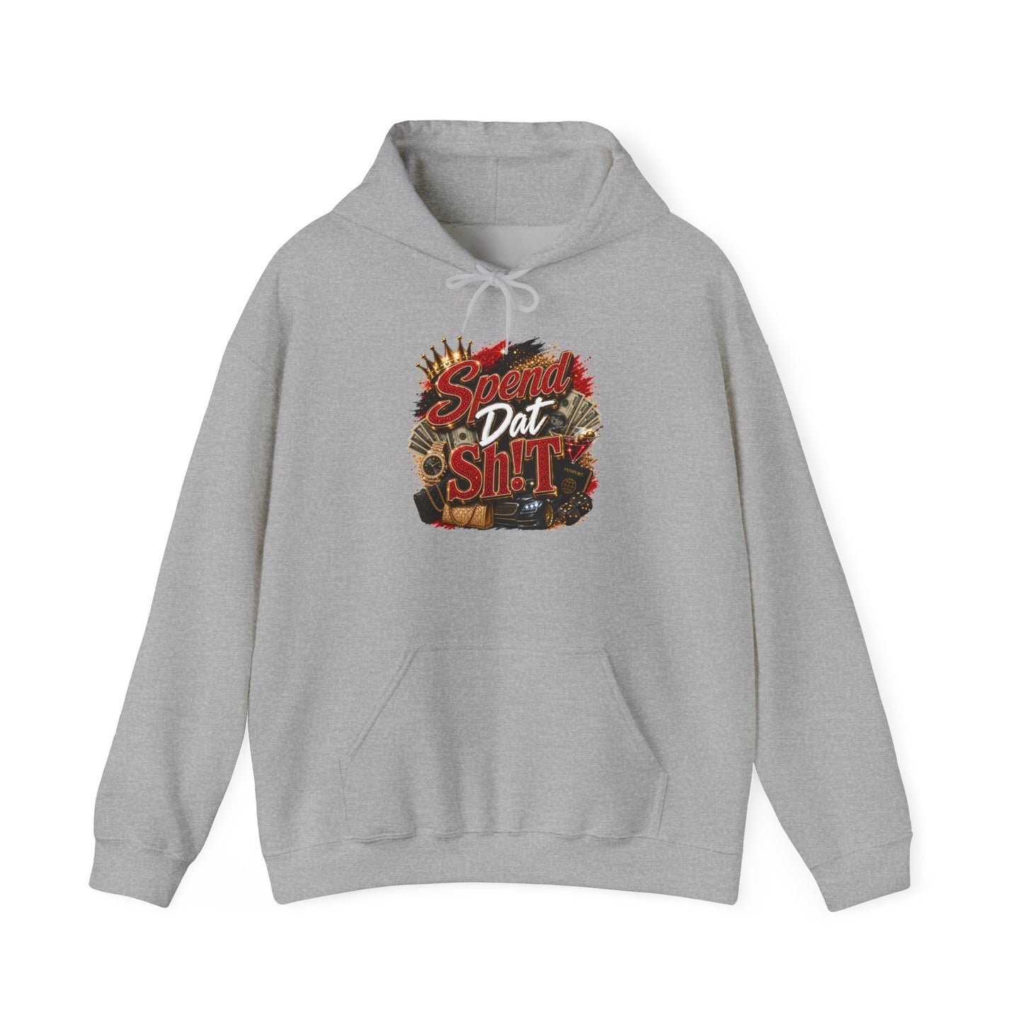 Spend Dat Sh!t Hoodie — Bold Retro Typography Graphic Hoodie