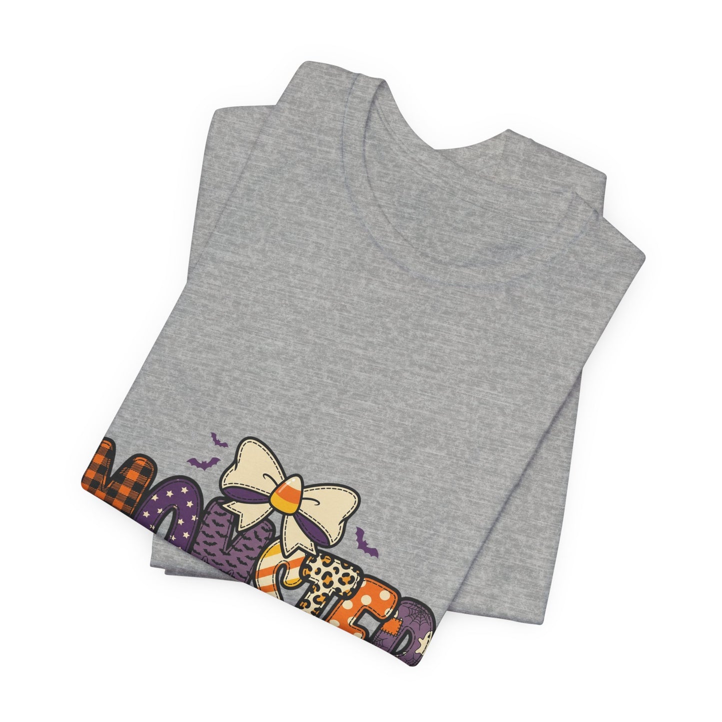 Momster Halloween Tee | Momster Graphic T-Shirt, Purple Orange Spooky Fonts