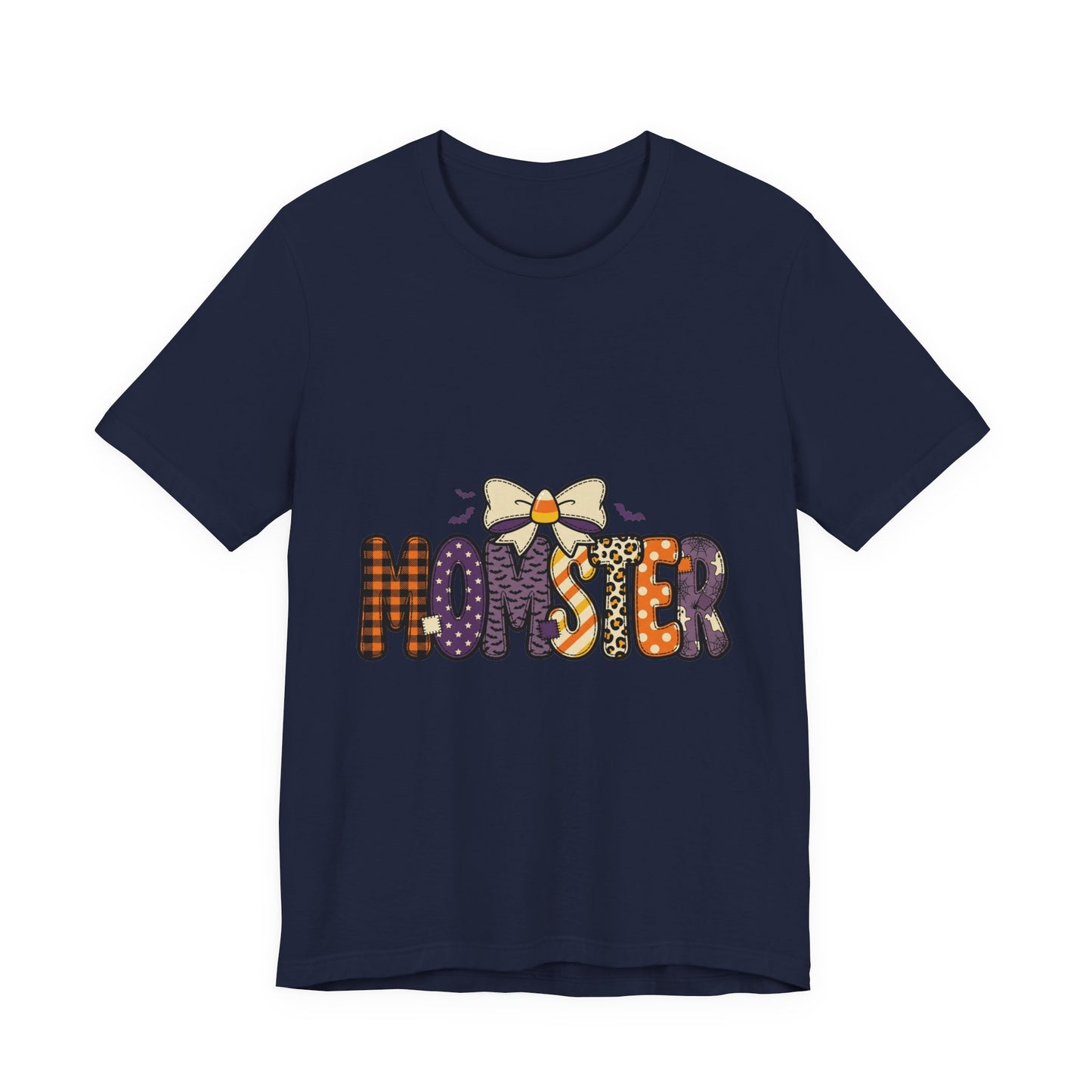Momster Halloween Tee | Momster Graphic T-Shirt, Purple Orange Spooky Fonts