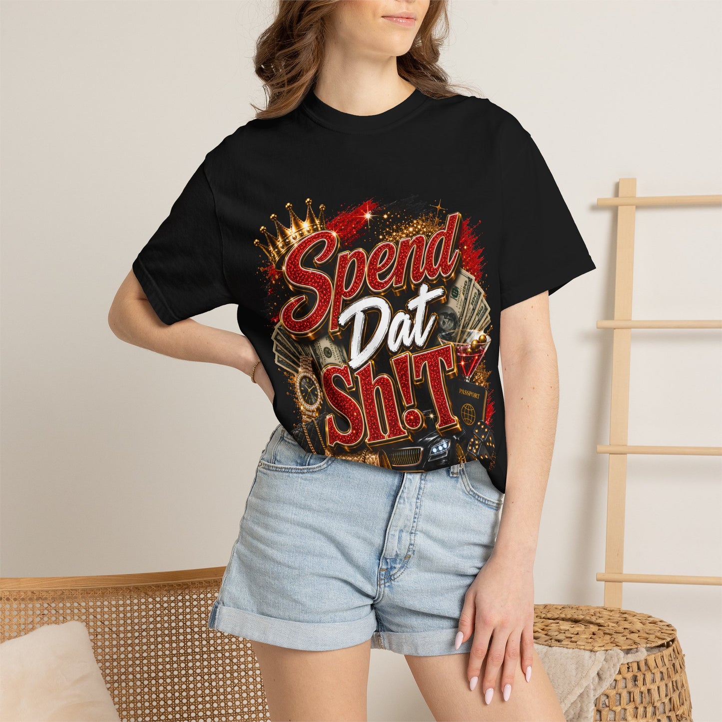 Spend Dat Sh!t T-Shirt — Bold Graphic Tee for Hustlers & Nightlife