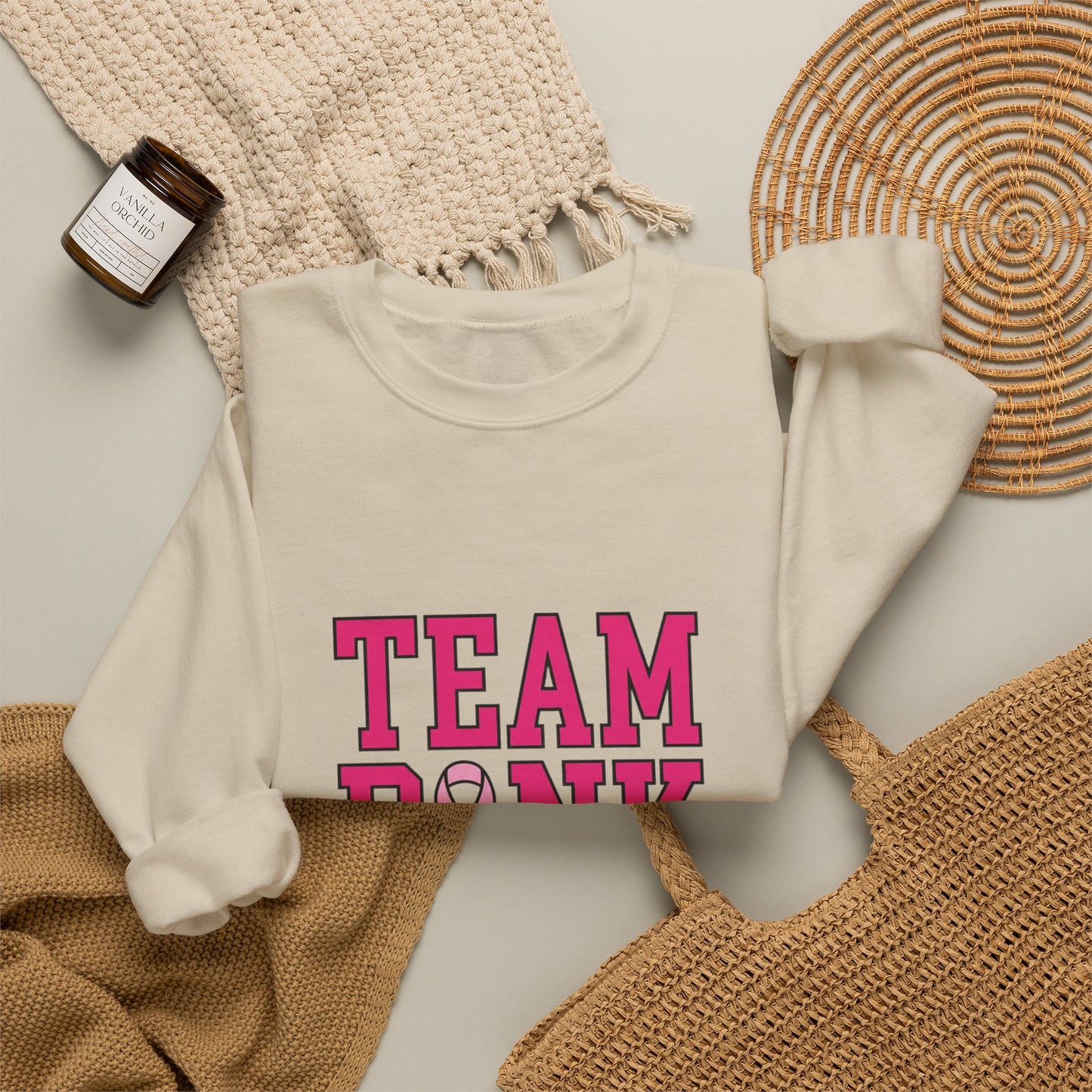 Team Pink ribbon pride Sweatshirt | Breast Cancer Awareness, Pink Support