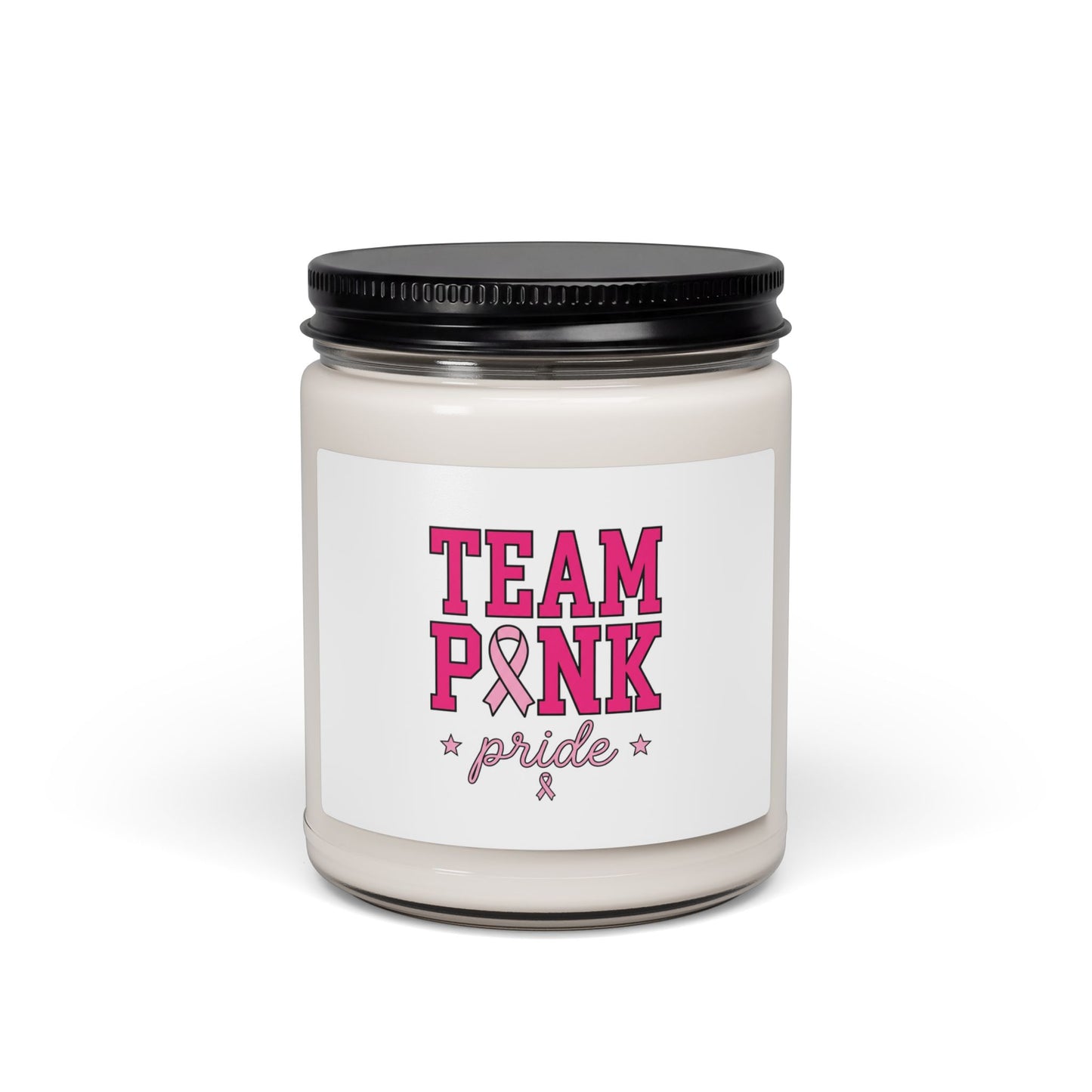 Team Pink Ribbon Pride Candle | Breast Cancer Awareness, Pink Soy