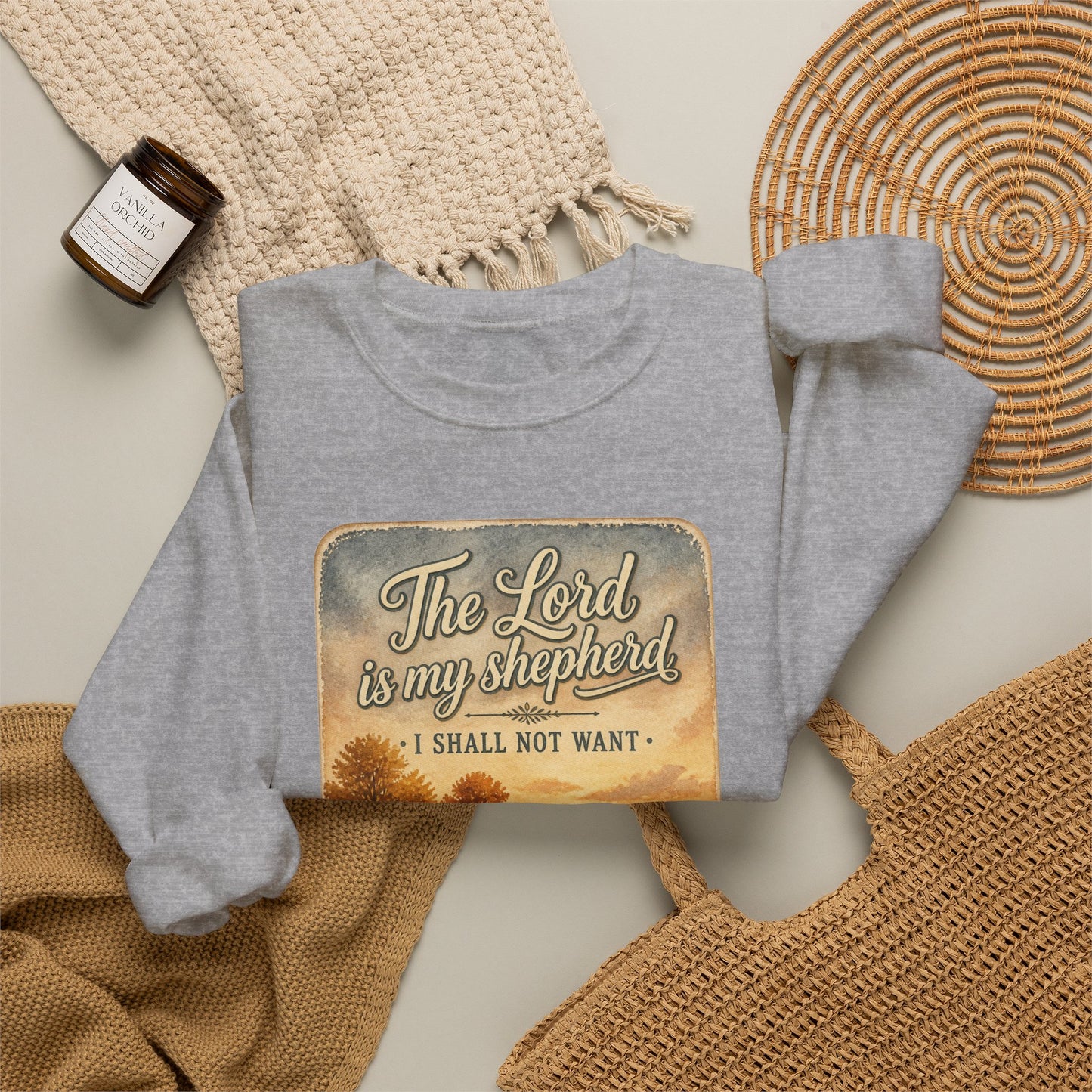 The Lord Is My Shepherd sweatshirt | Christian Autumn, Psalm 23 fall pastoral design