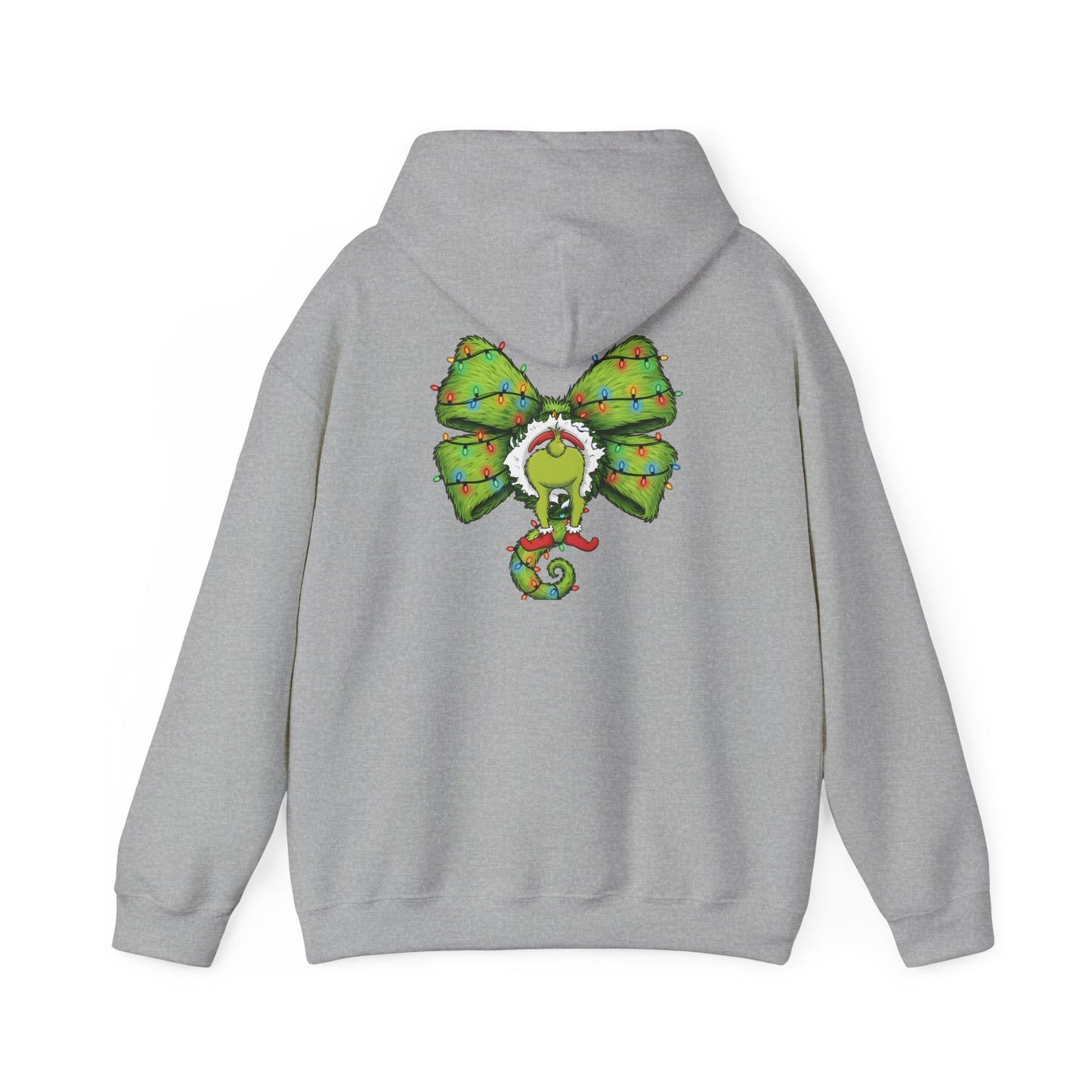 Grinch Christmas Bow Hoodie - Funny Holiday Sweatshirt