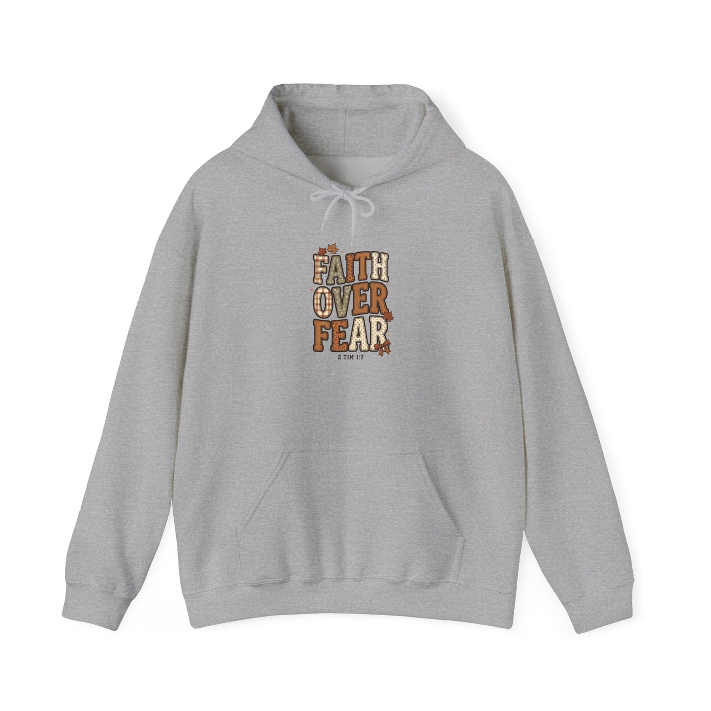Faith Over Fear Hoodie | Christian Autumn, Fall Leaves Sweatshirt