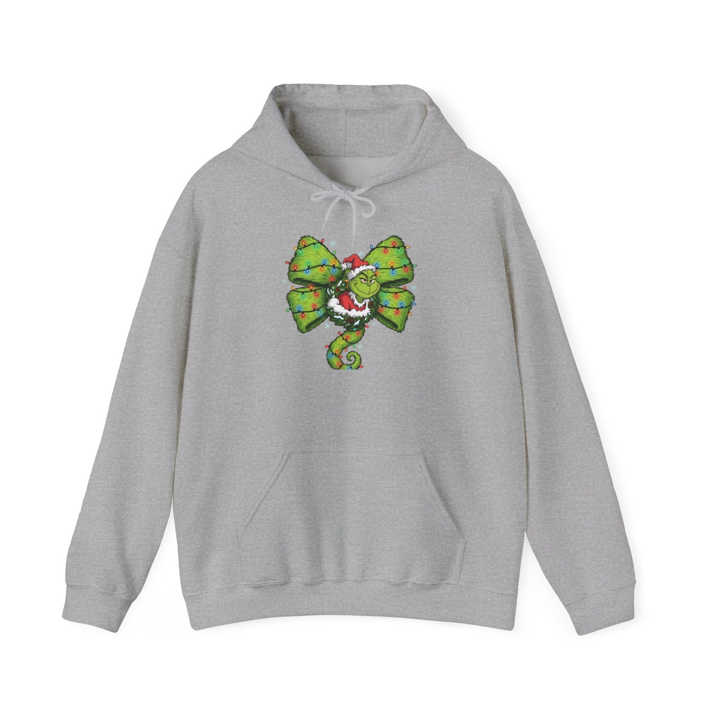 Grinch Christmas Bow Hoodie - Funny Holiday Sweatshirt