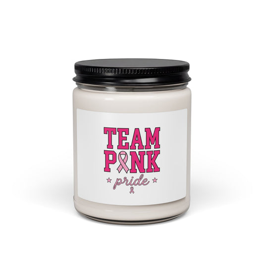 Team Pink Ribbon Pride Candle | Breast Cancer Awareness, Pink Soy